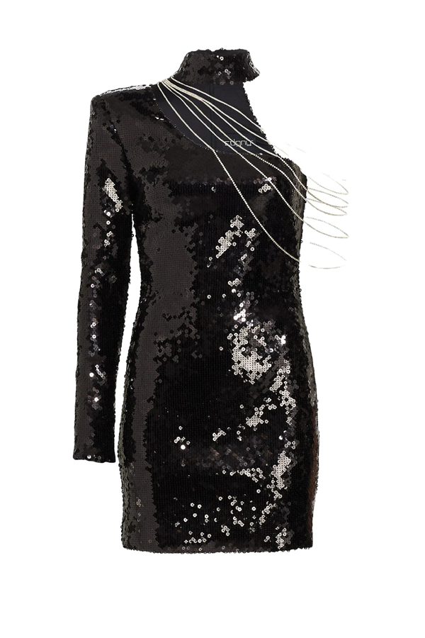 Niomi Asymmetric Sequin Dress