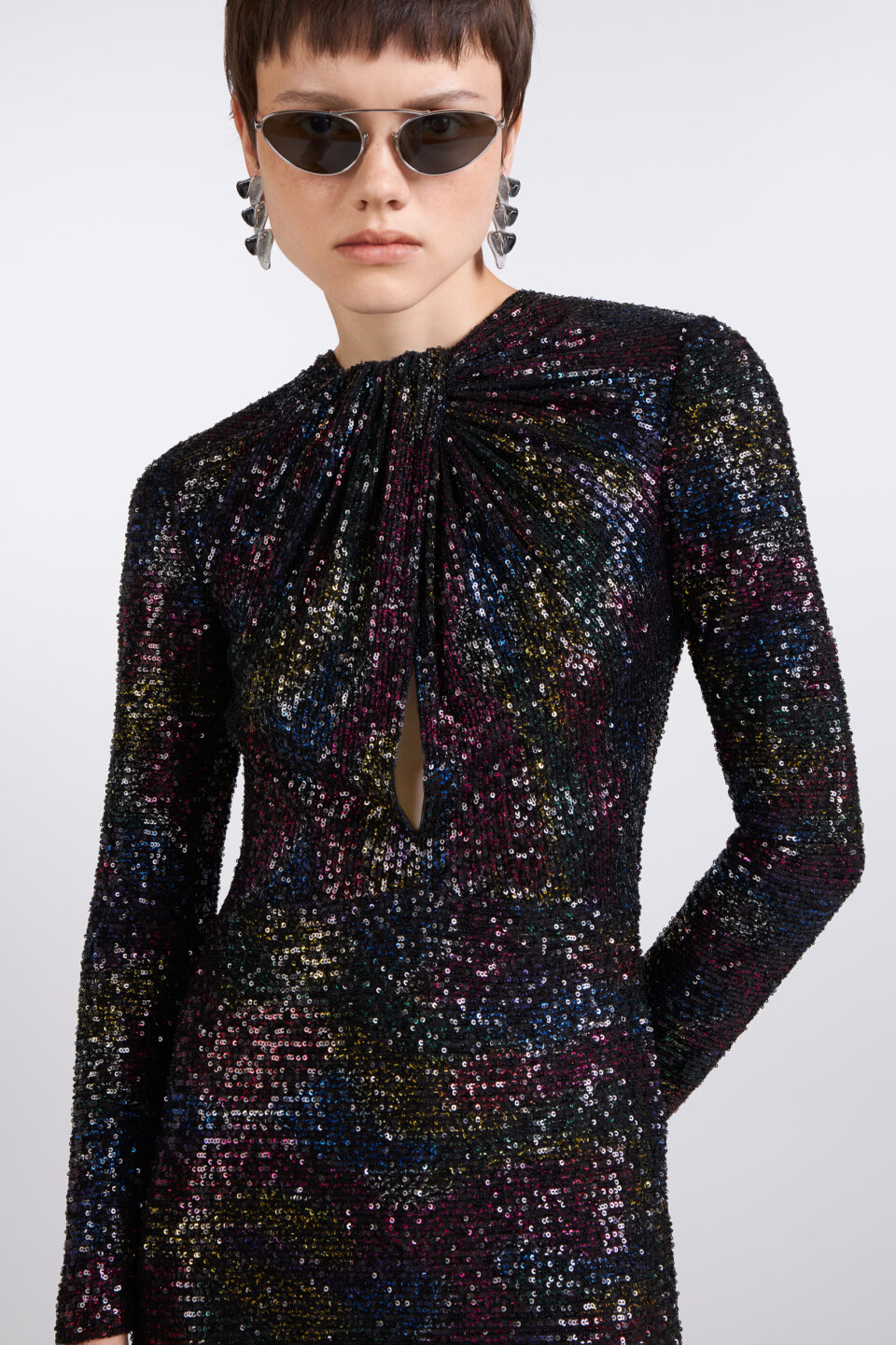 Danica Sequin A Line Gown