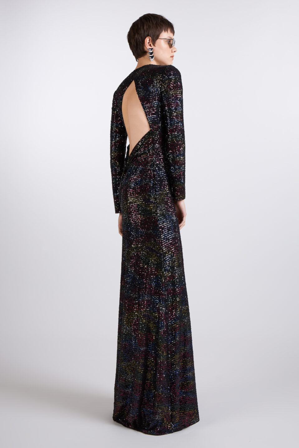 Danica Sequin A Line Gown