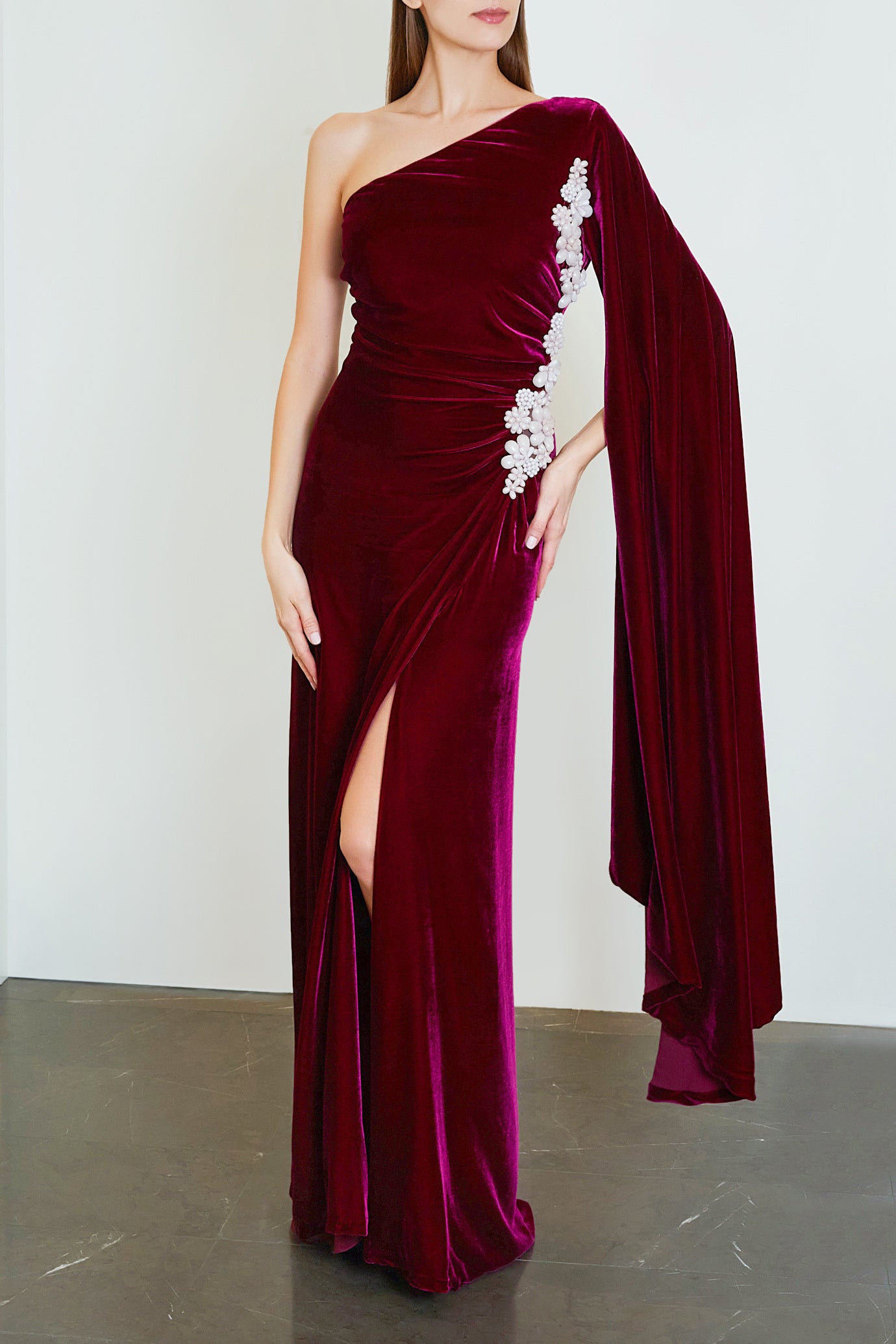 Edwina Silk Velvet Gown