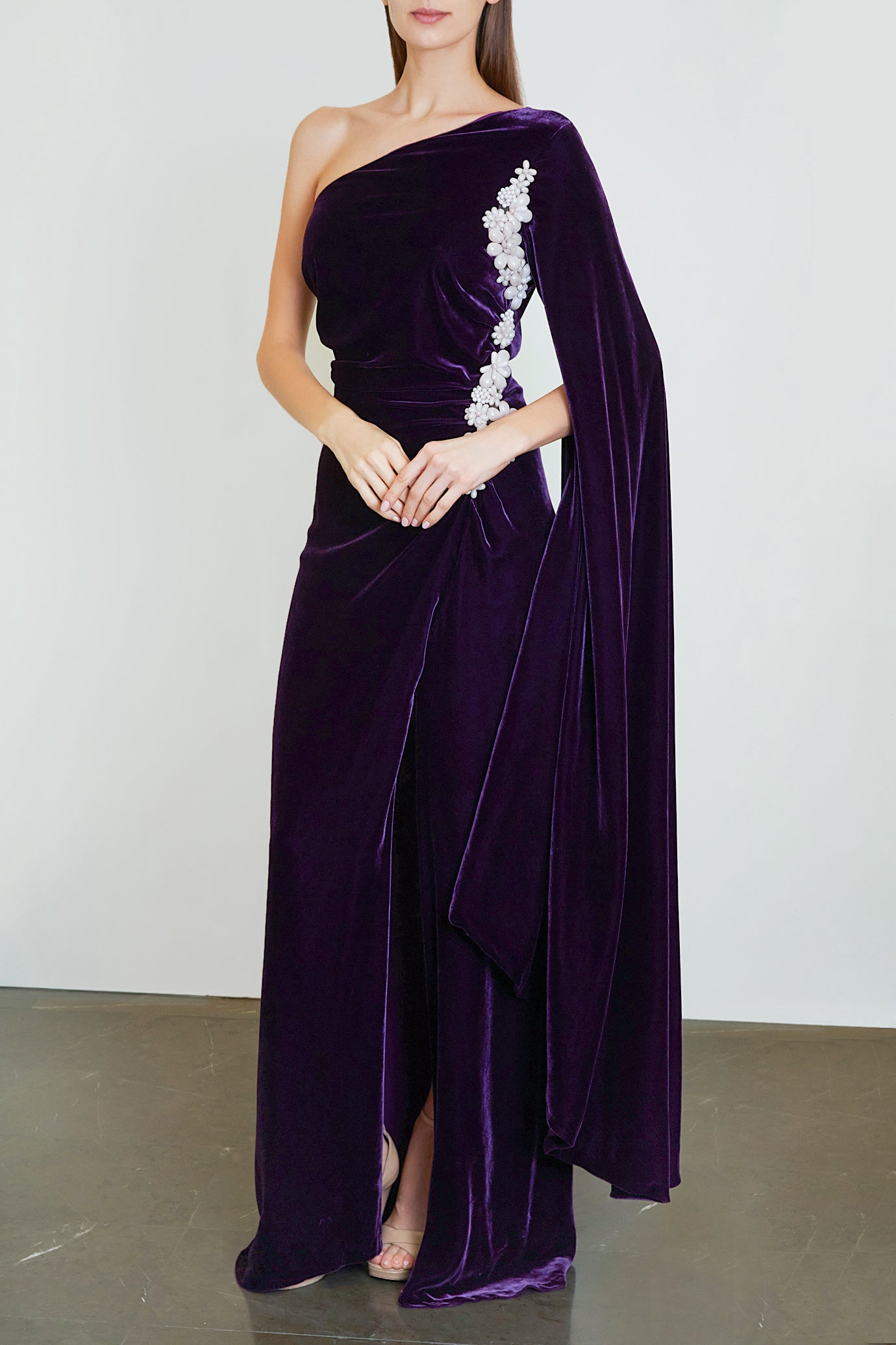 Edwina Silk Velvet Gown