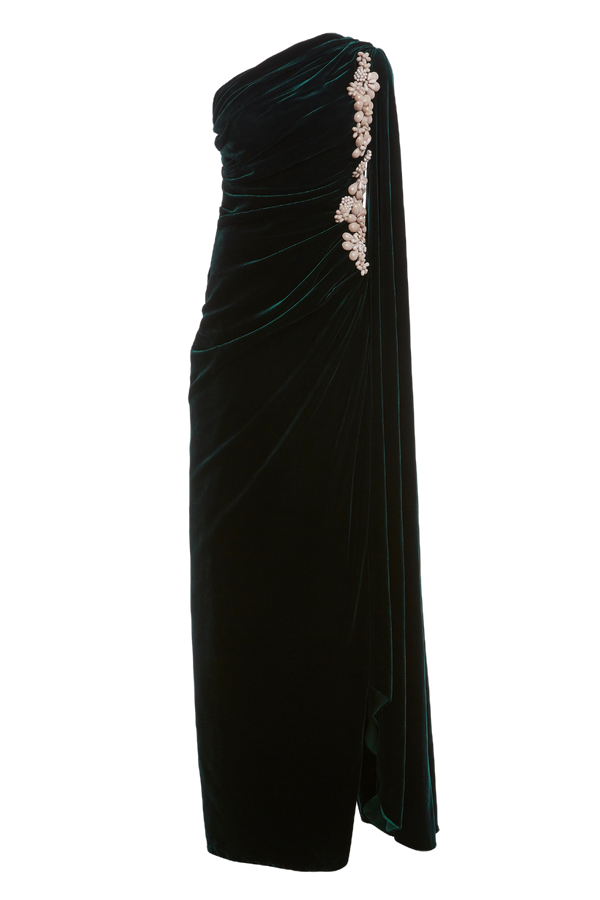 Edwina Silk Velvet Gown