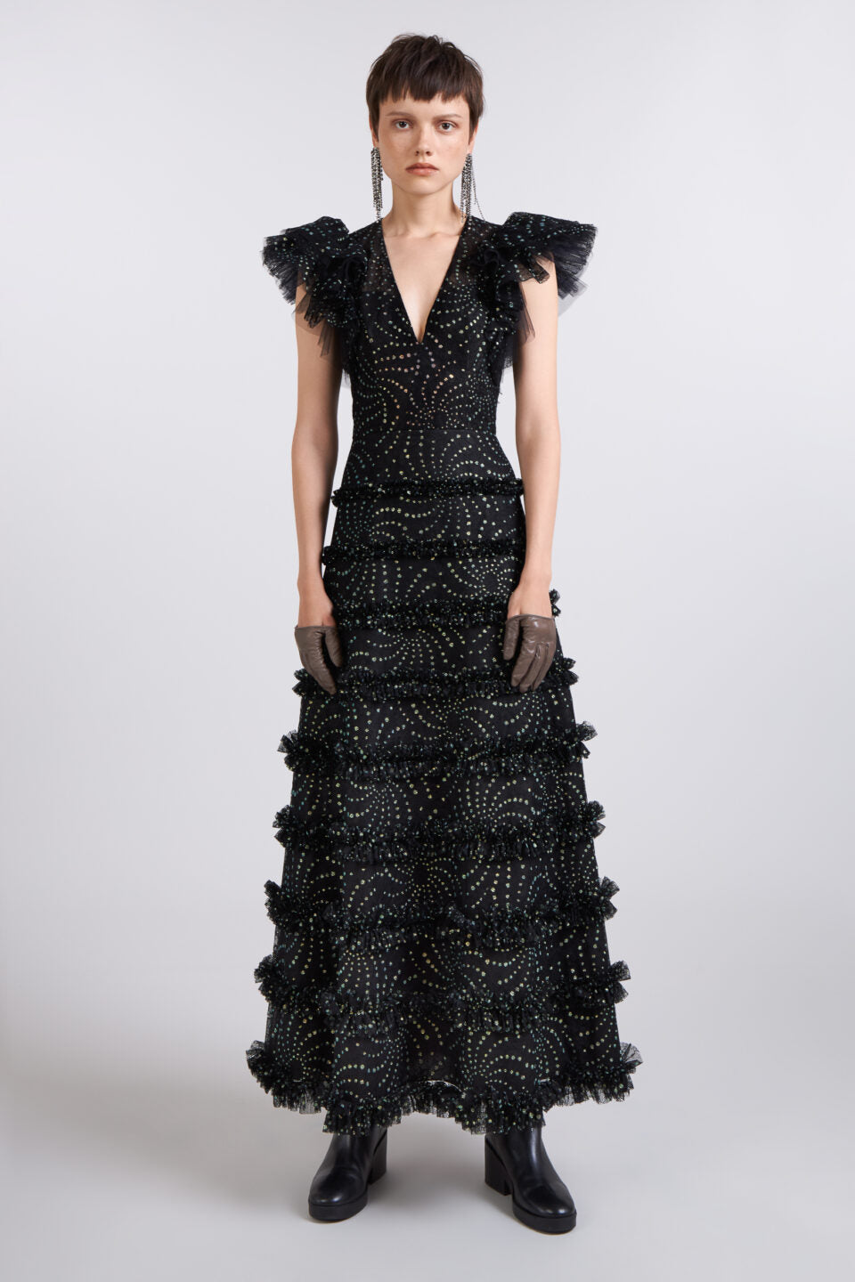 Isla Glitter Lace Dress