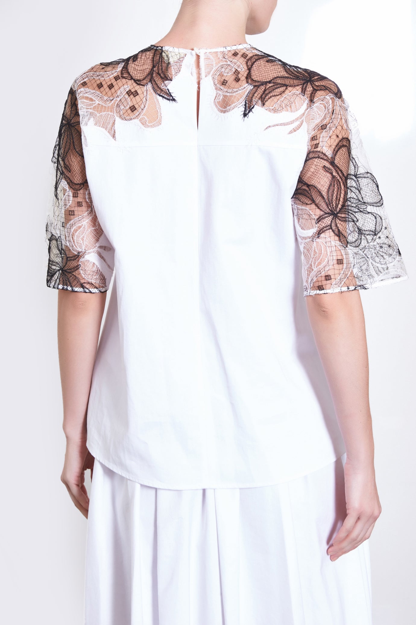 Cotton and Lace T-Shirt
