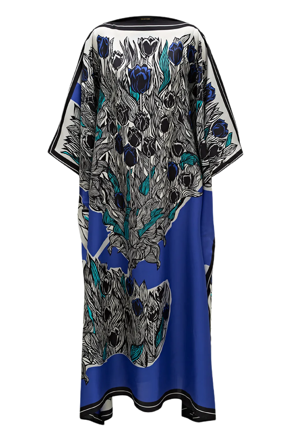 Tulips Caftan in Blue