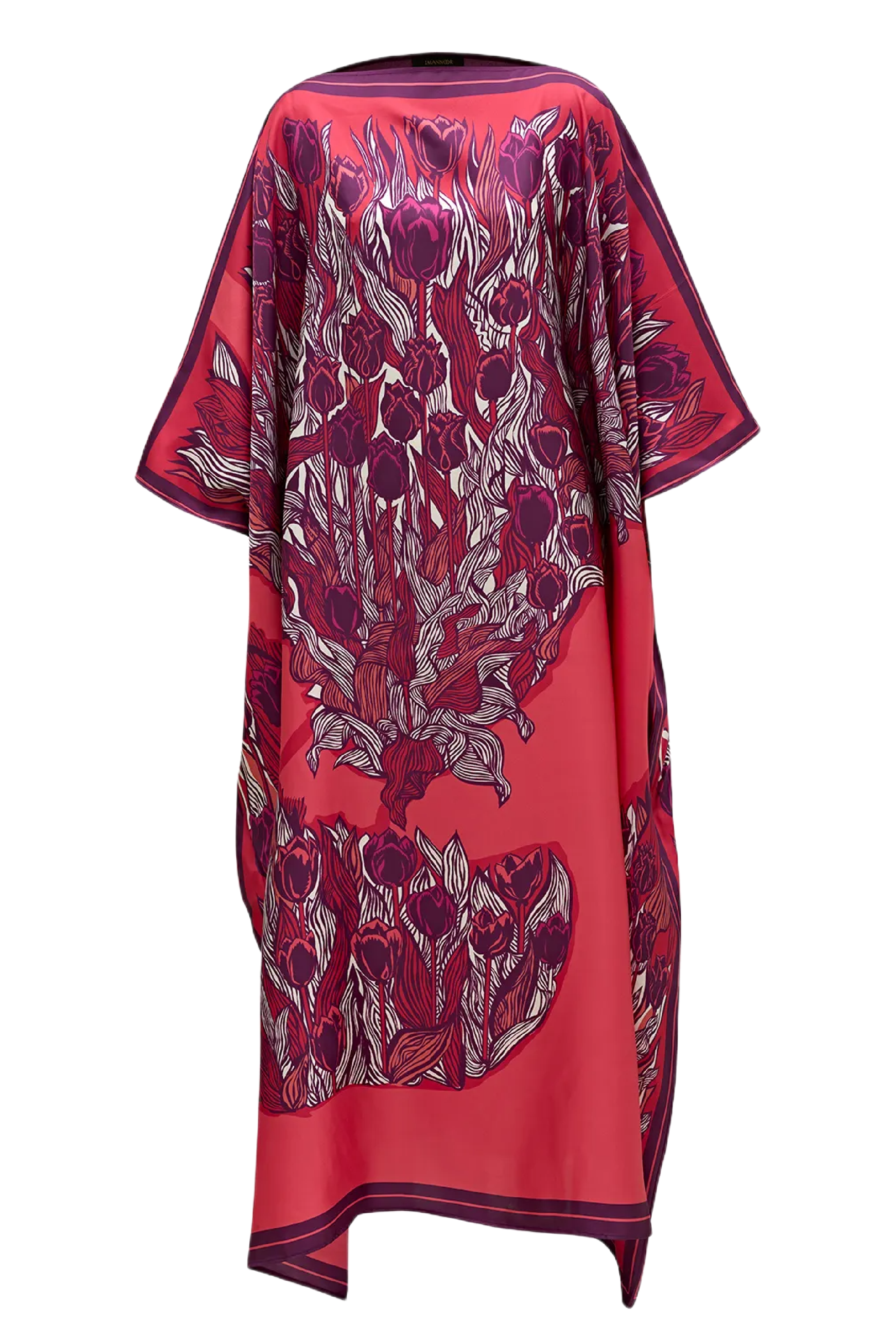 Tulips Caftan in Fuchsia