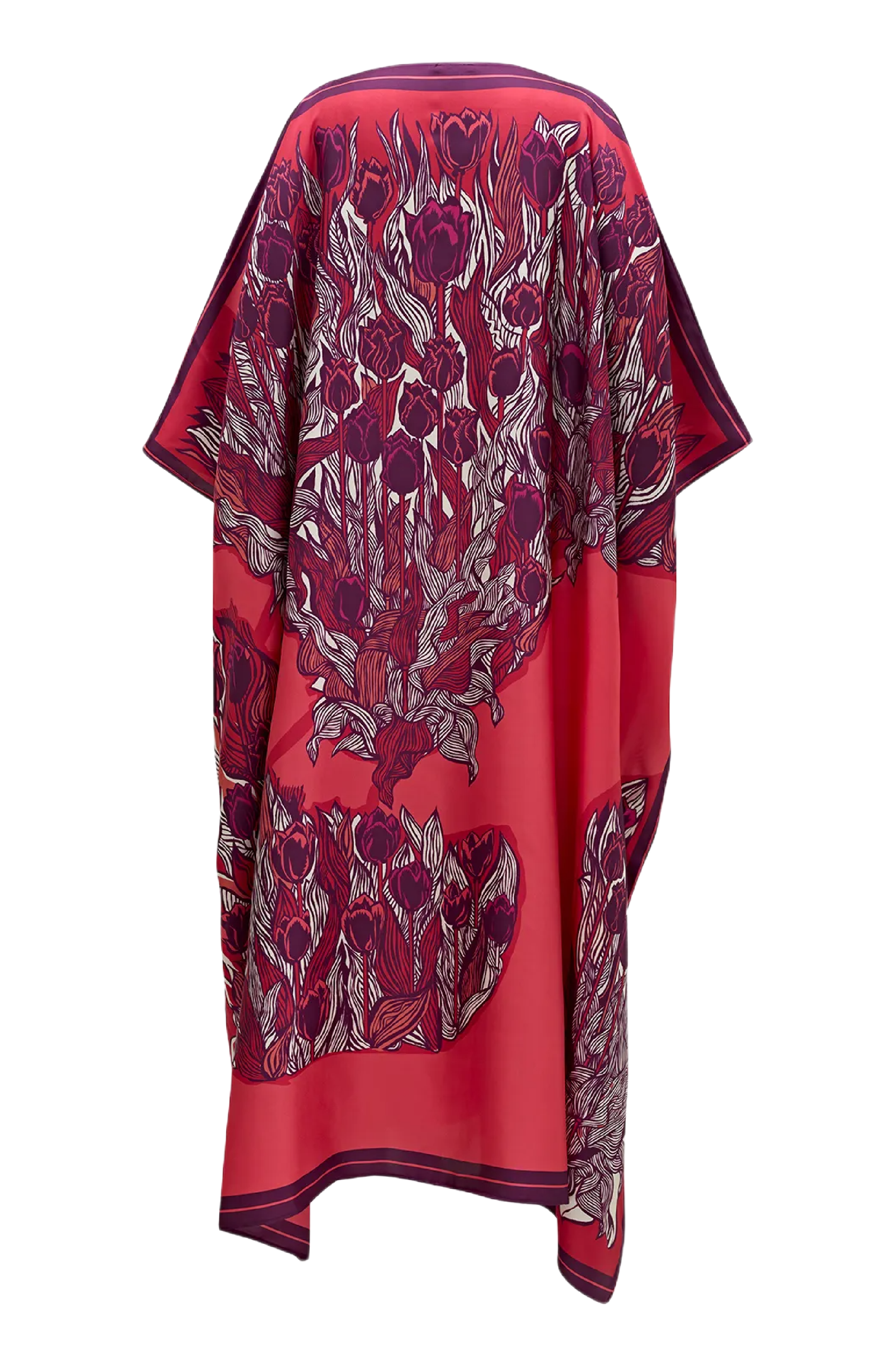 Tulips Caftan in Fuchsia