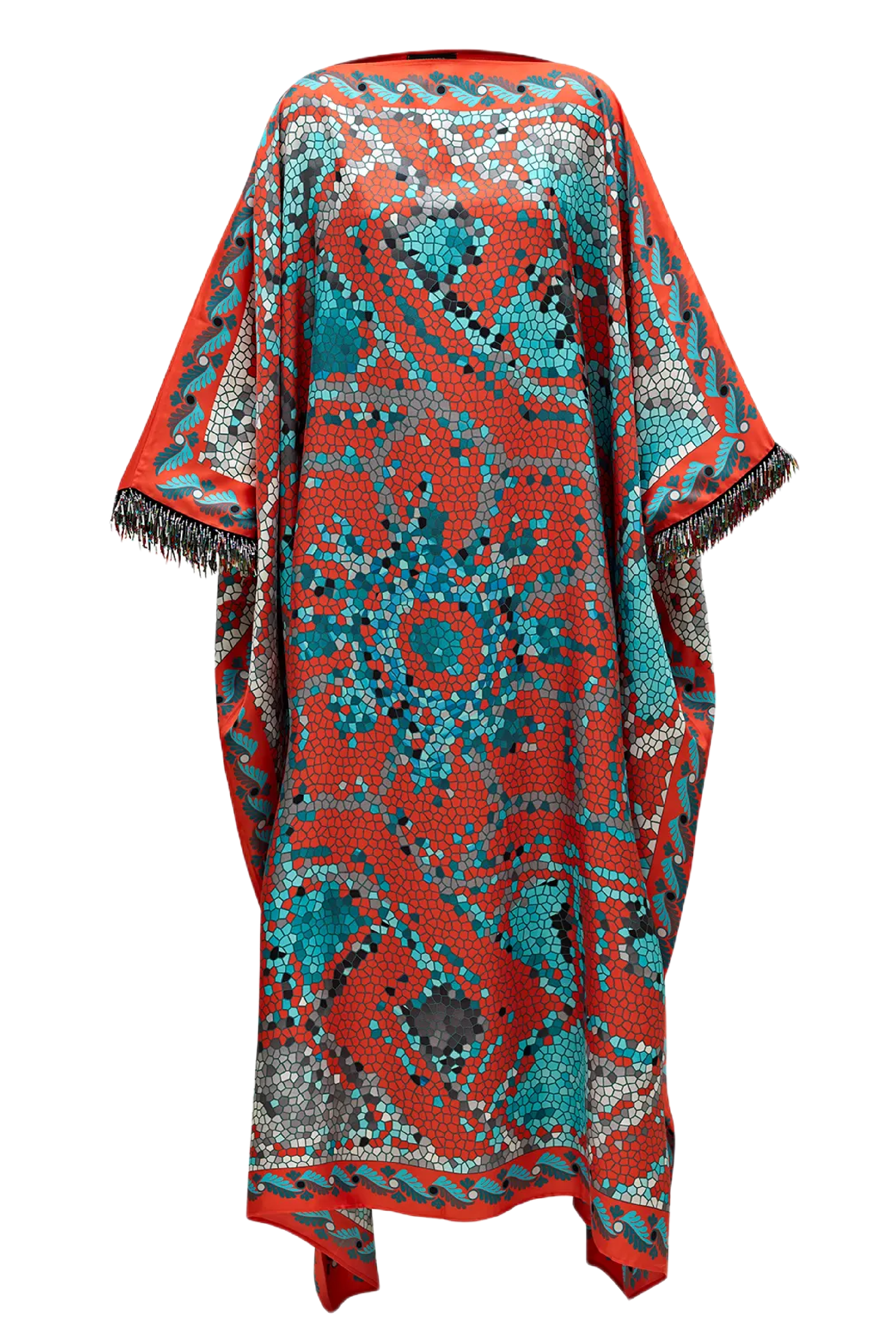 Seljuk Mosaic Caftan with Beaded Sleeves