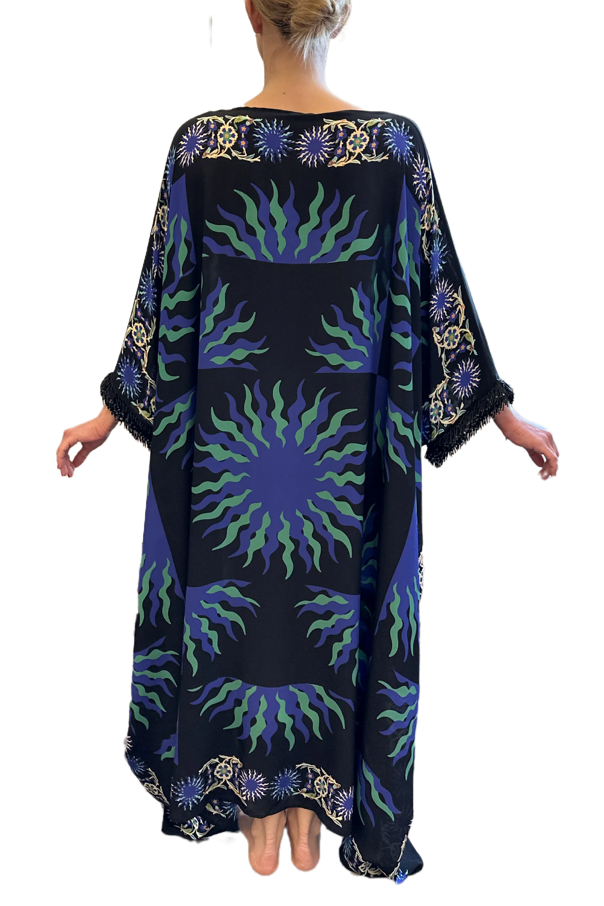 Sun Fire Caftan in Blue