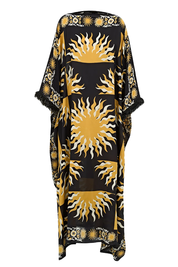 Sun Fire Caftan in Gold