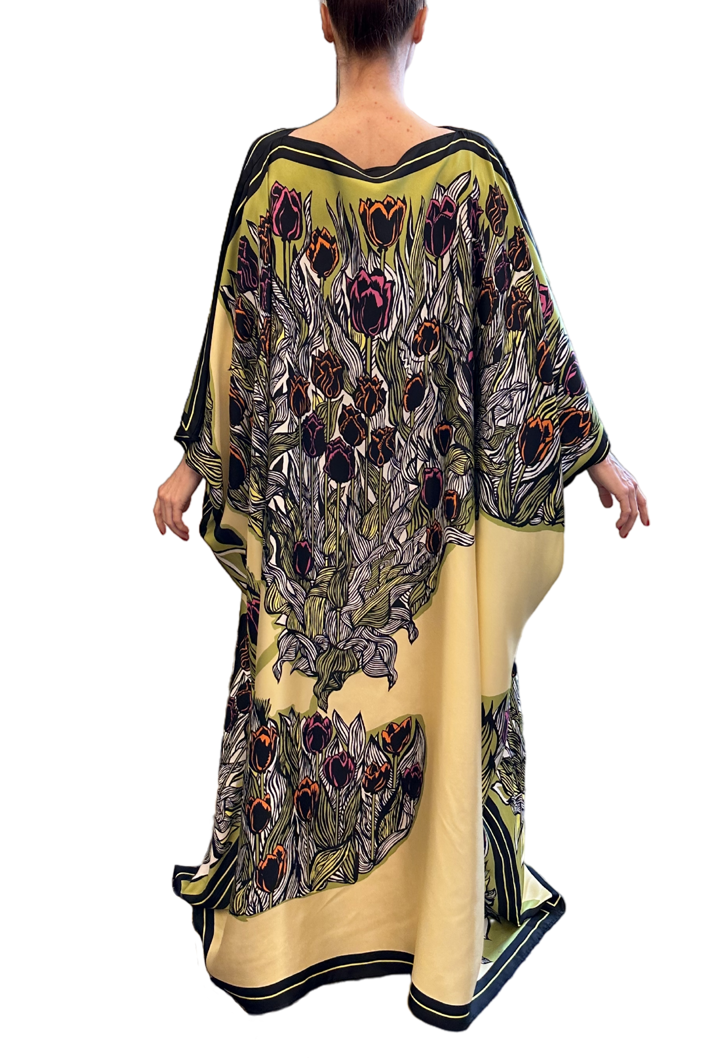 Tulips Caftan in Yellow