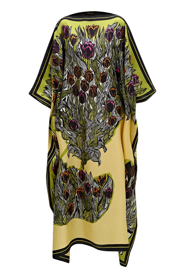 Tulips Caftan in Yellow
