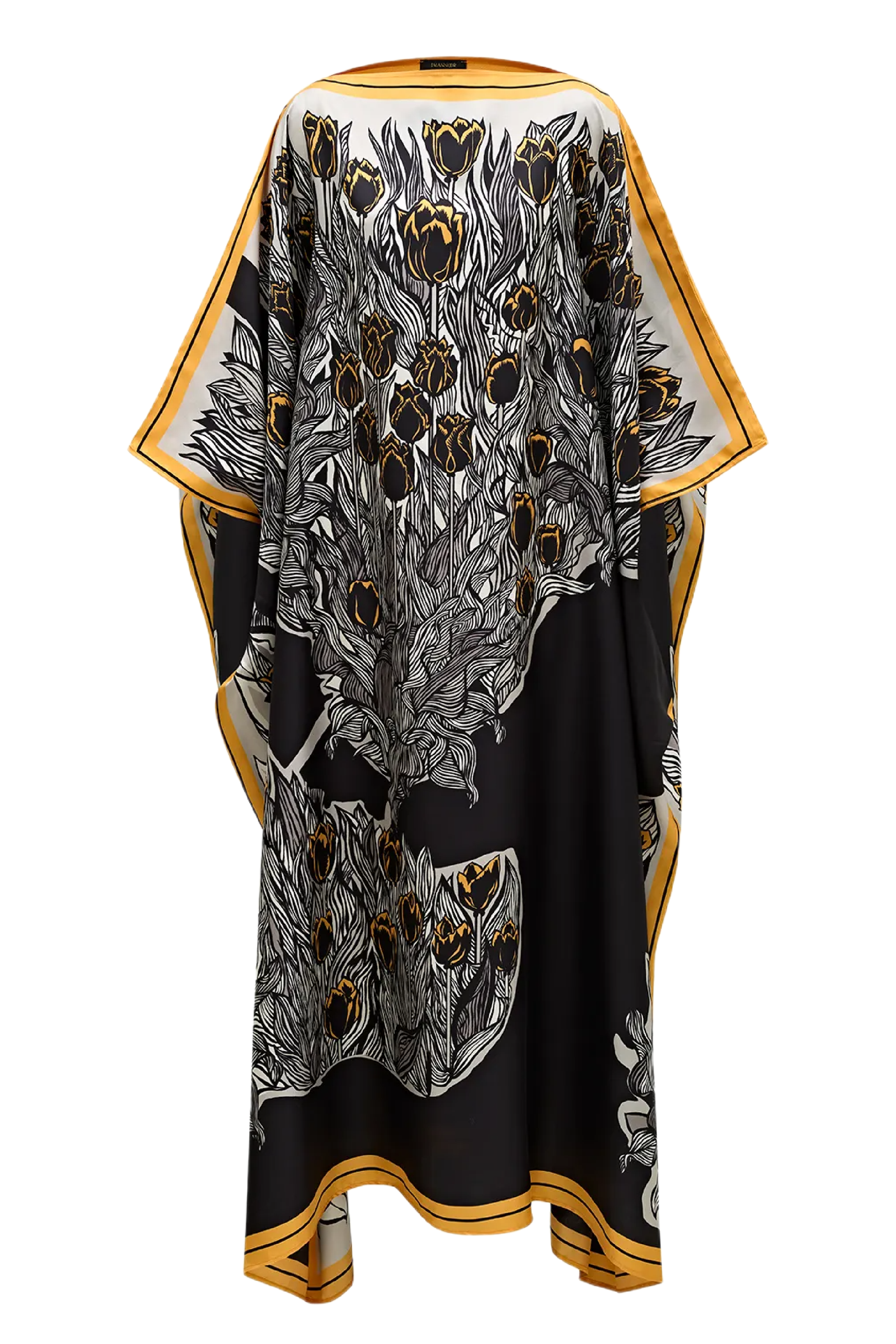 Tulips Caftan in Black