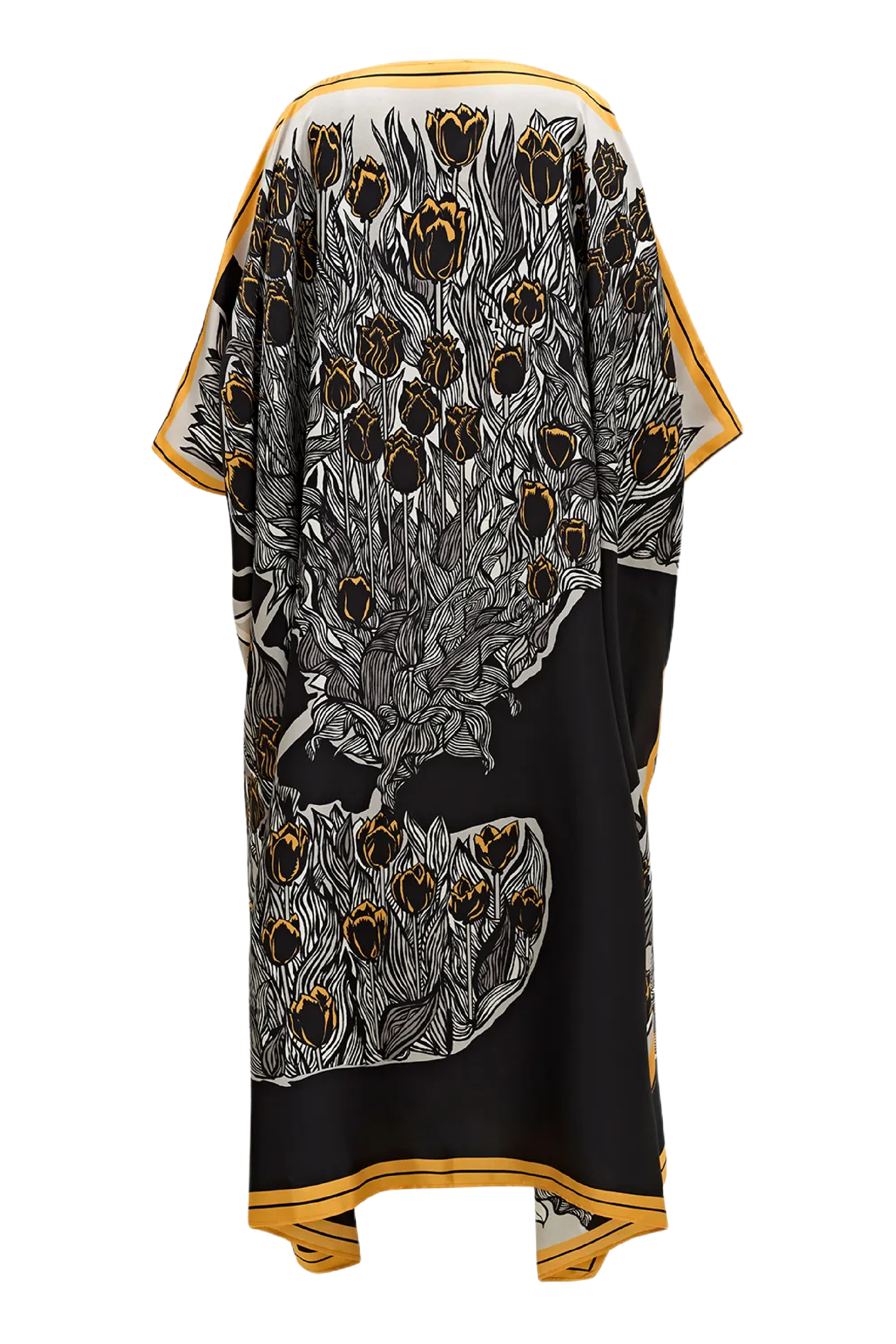 Tulips Caftan in Black