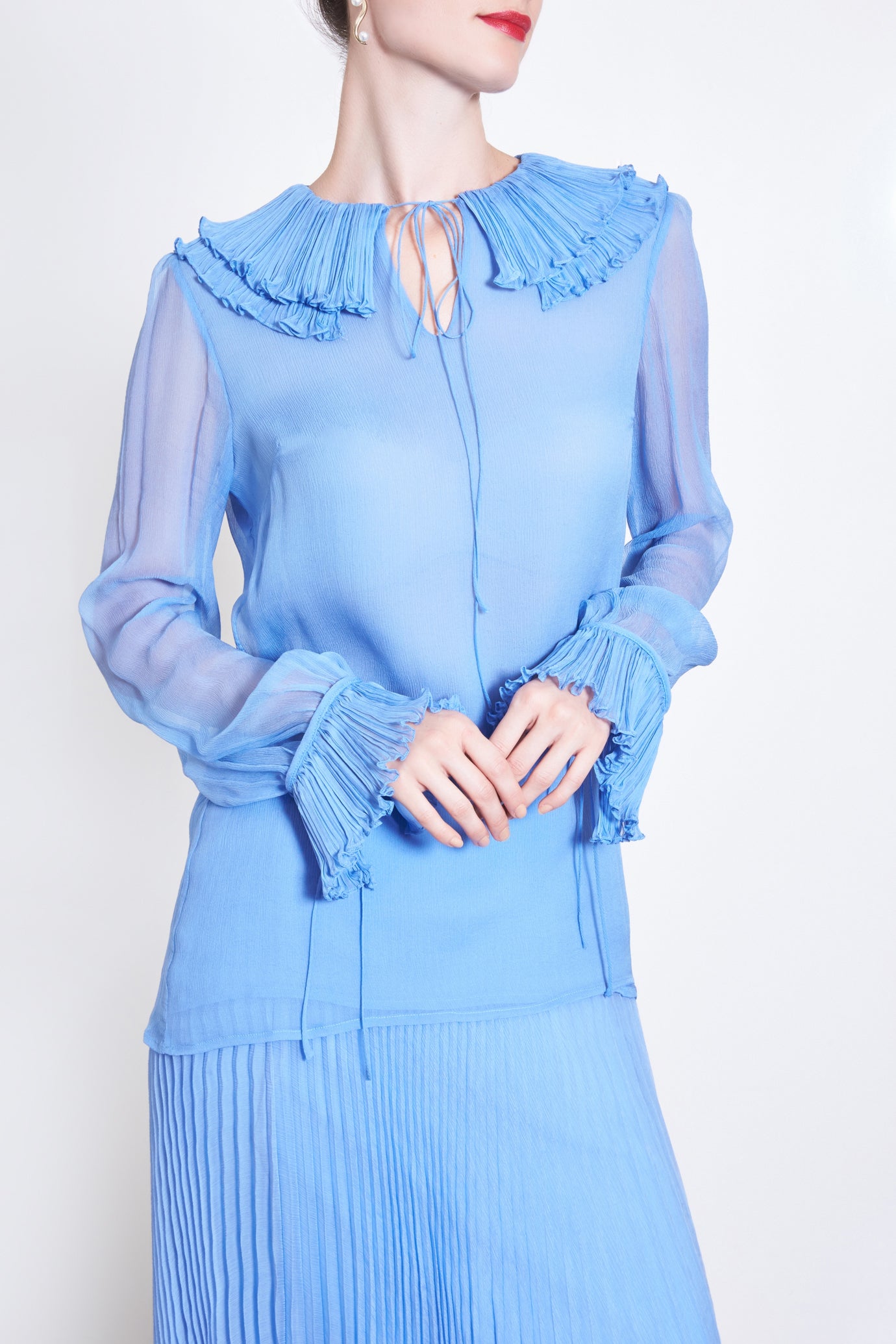 Frilled Chiffon Blouse