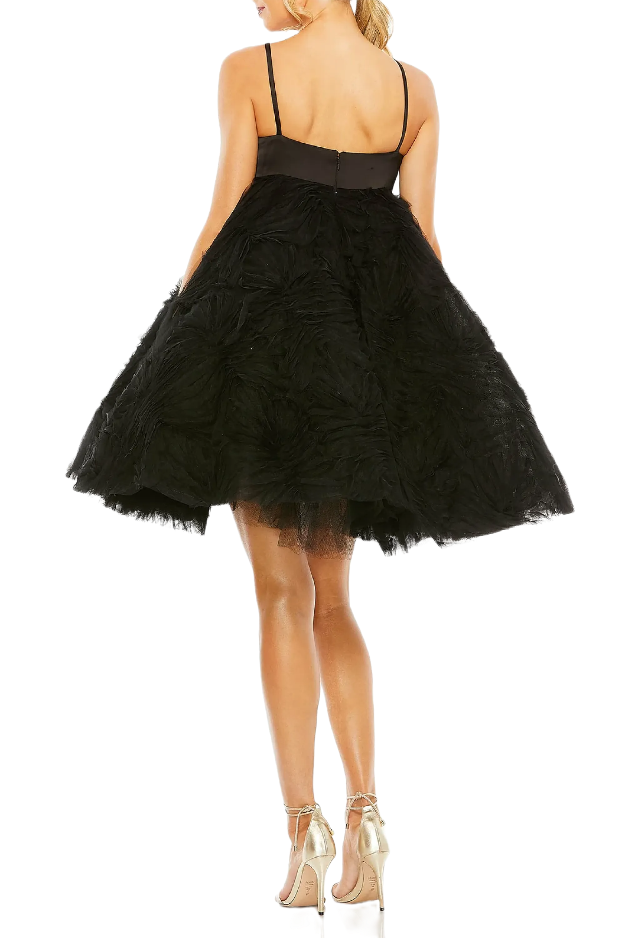 Bow Front Tulle Mini Dress