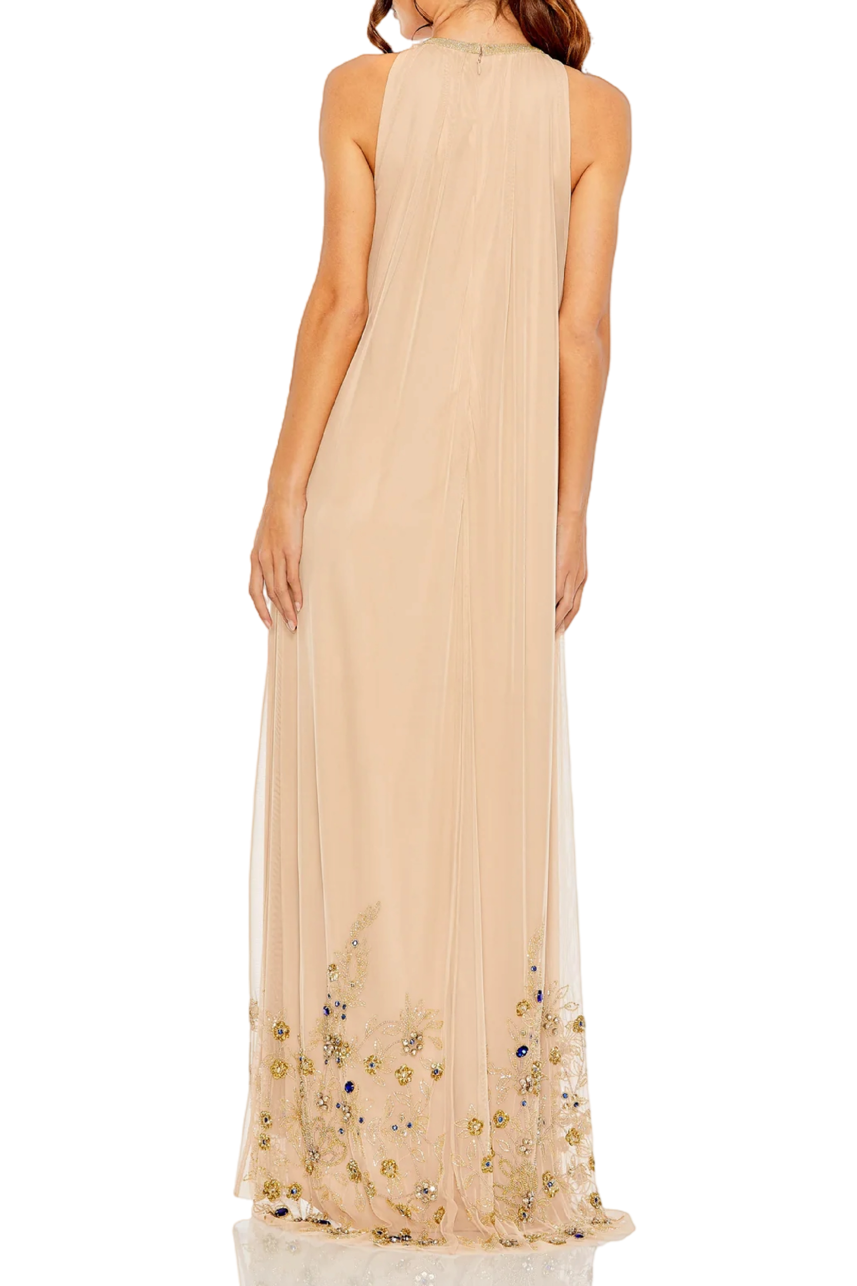 High Neck Trapeze Gown