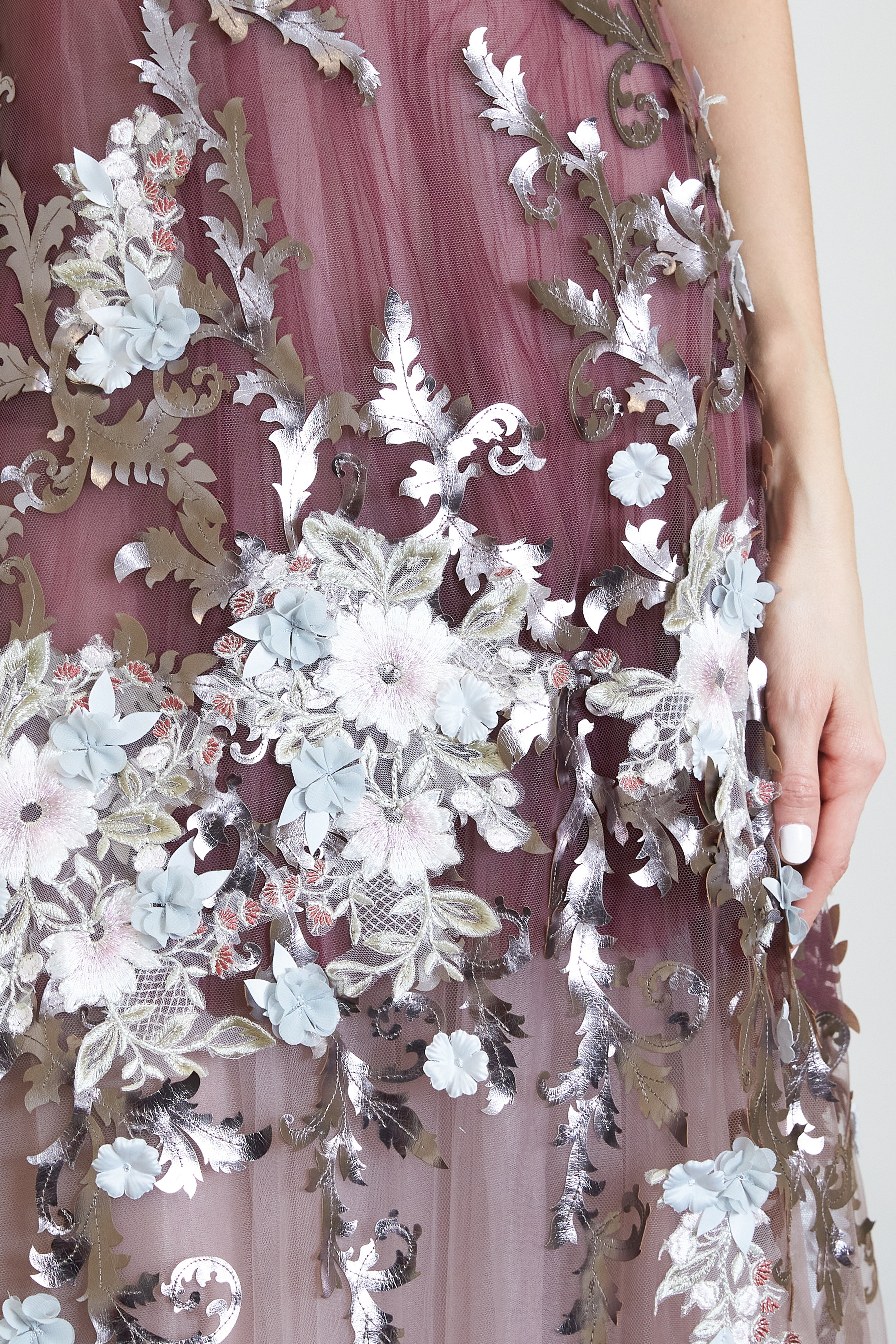 High Neck Tulle Gown