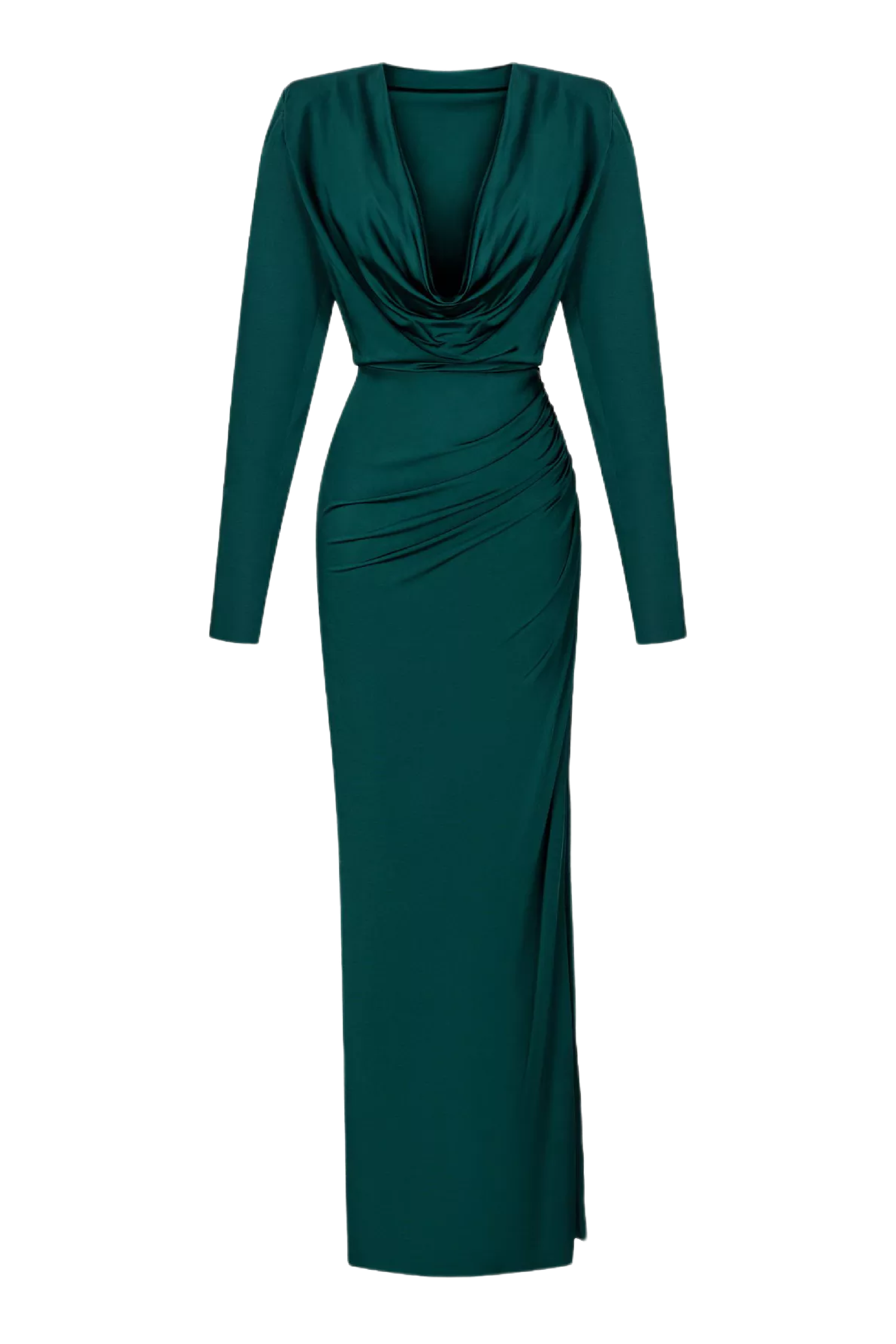 Draped Jersey Maxi Dress