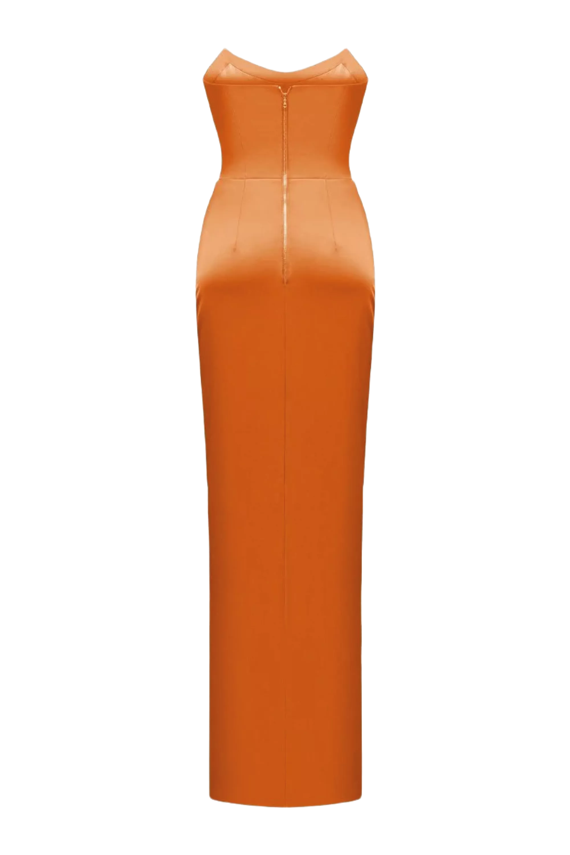 Satin Corset Maxi Dress with Draped Skirt