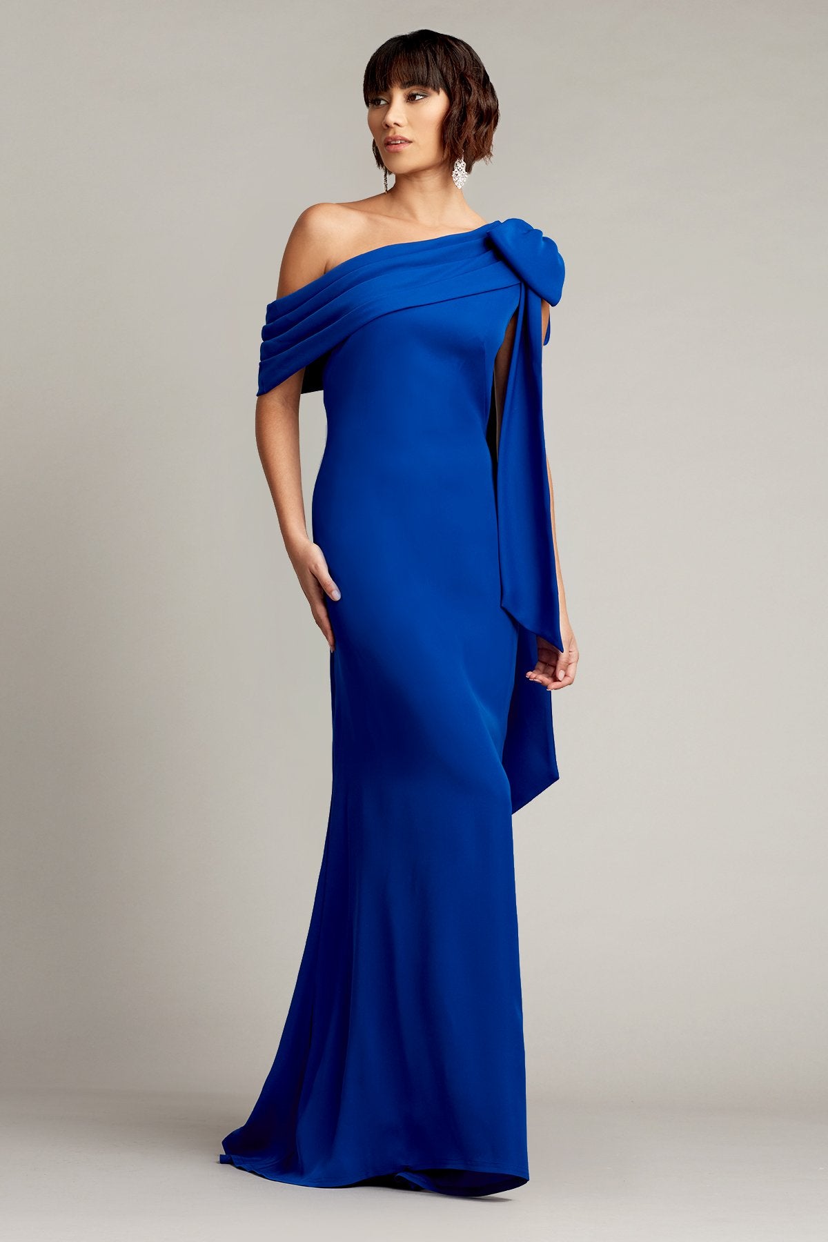 Cassia Bow-Shoulder Gown