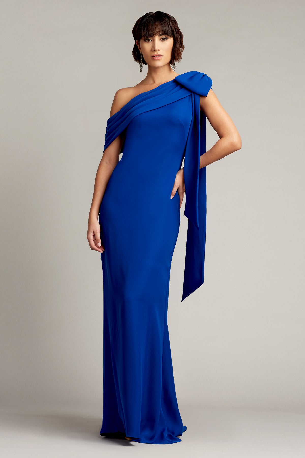 Cassia Bow-Shoulder Gown