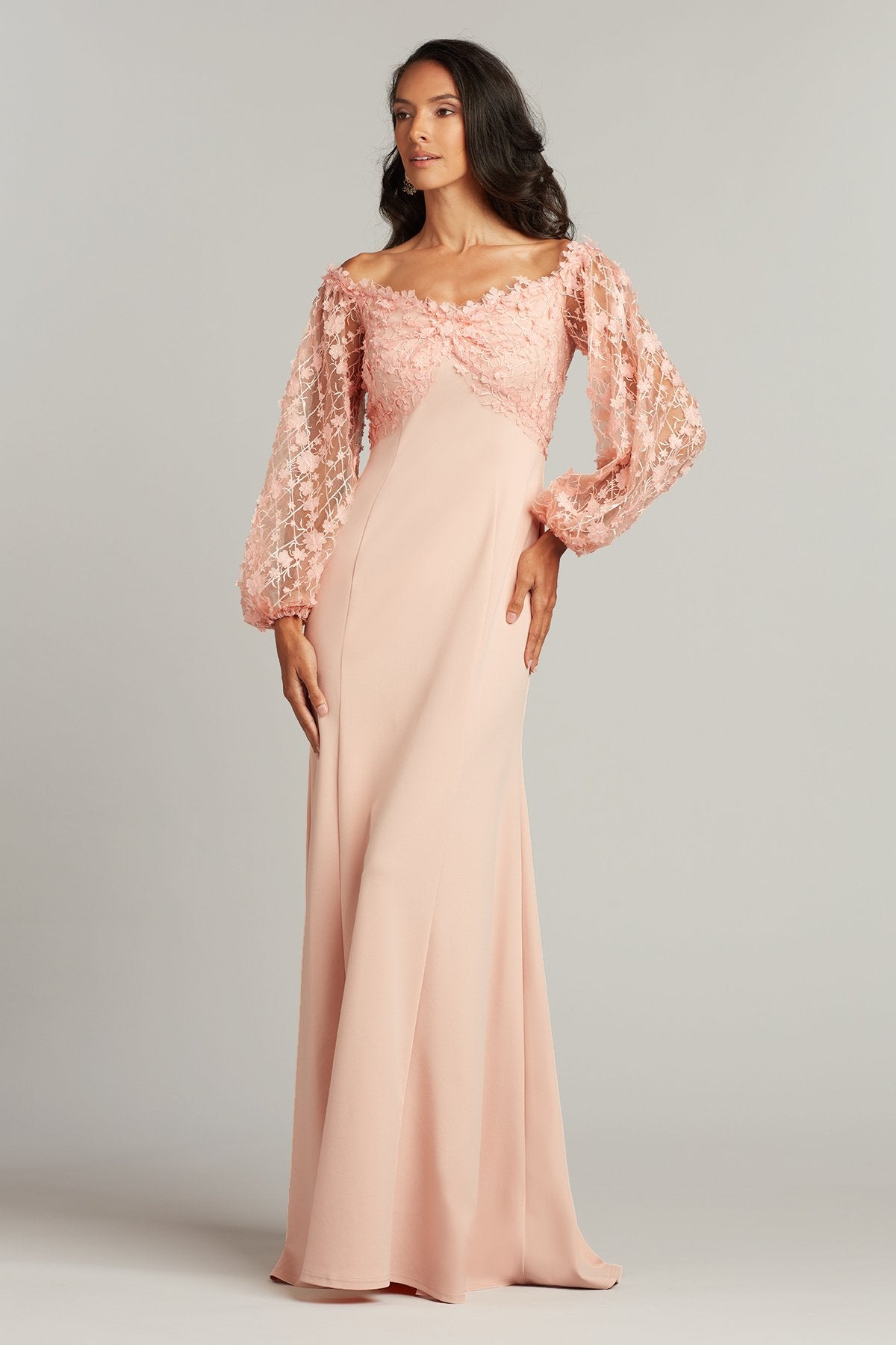 Floral Appliqué Gown