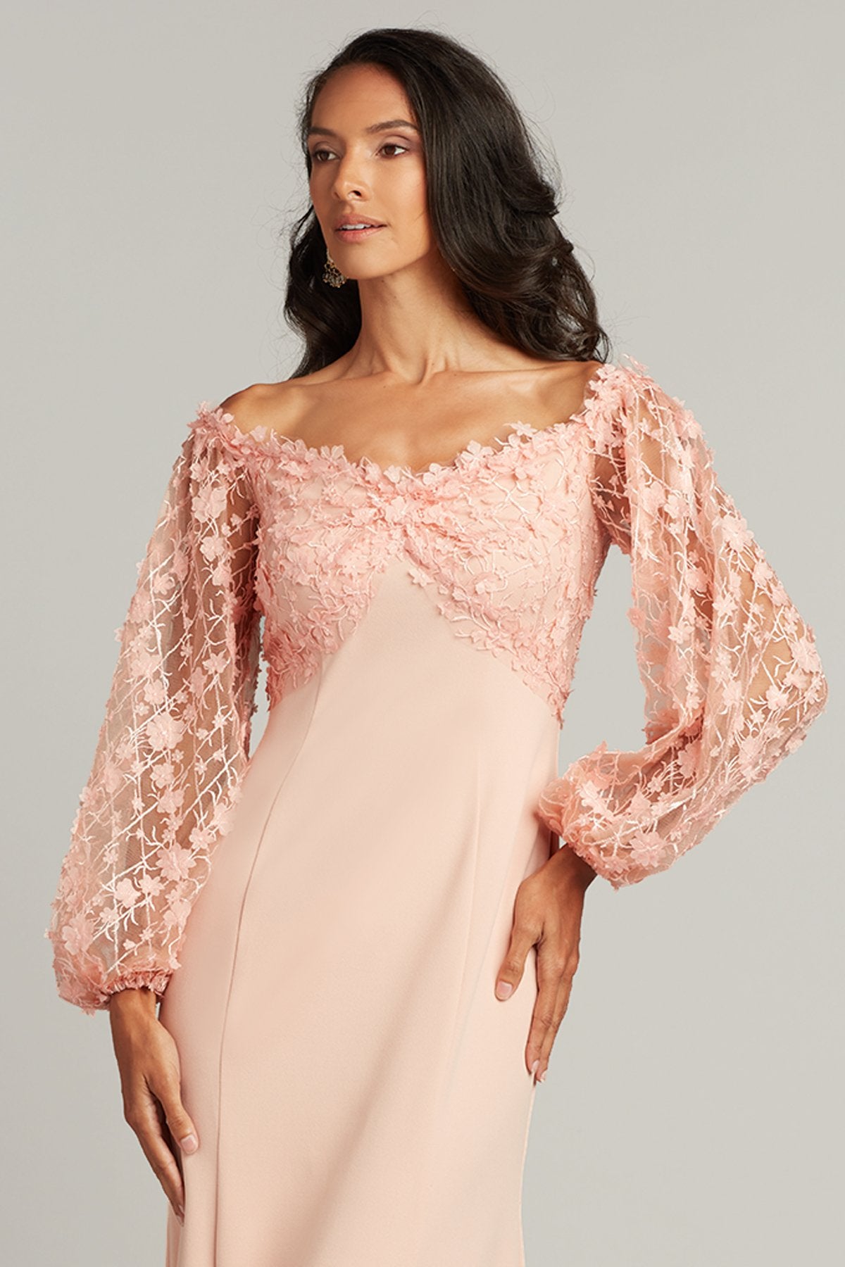 Floral Appliqué Gown