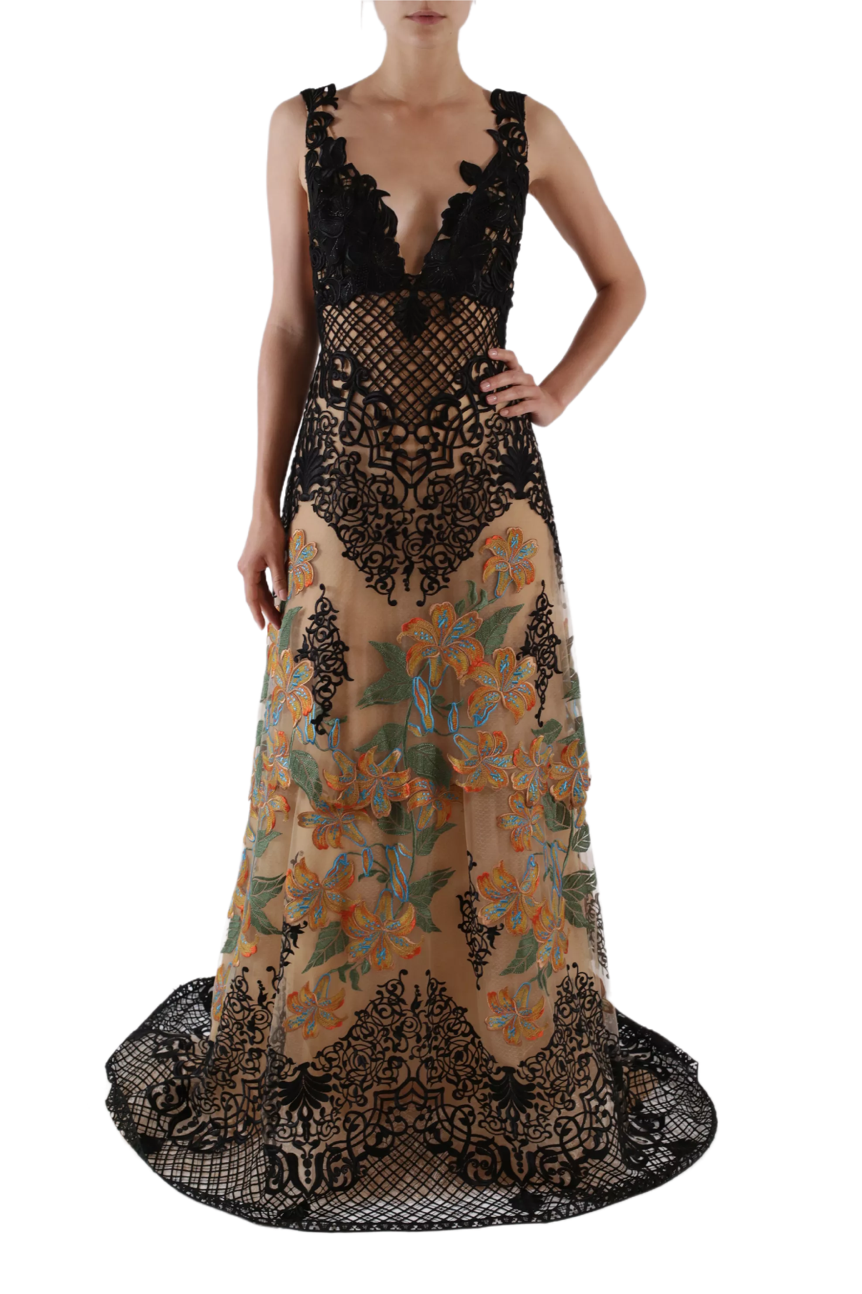 Triguero Embroidered Gown