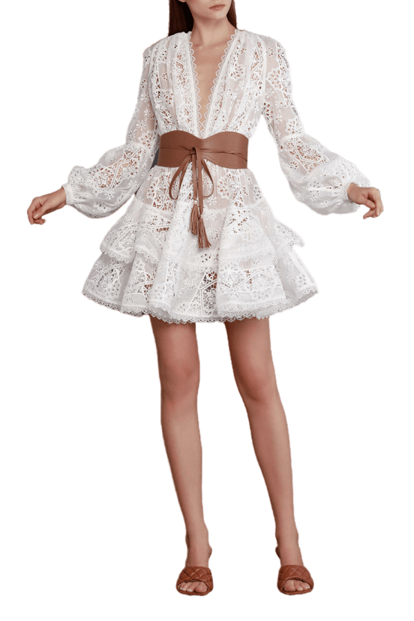Adele Mini Ruffle Dress - ALBOUSHIYA - district 5 - dubai - riyadh - abaya - dresses - designers - evening wear - luxury - elegance - craftsmanship - gowns - cocktail dresses - collections - georges