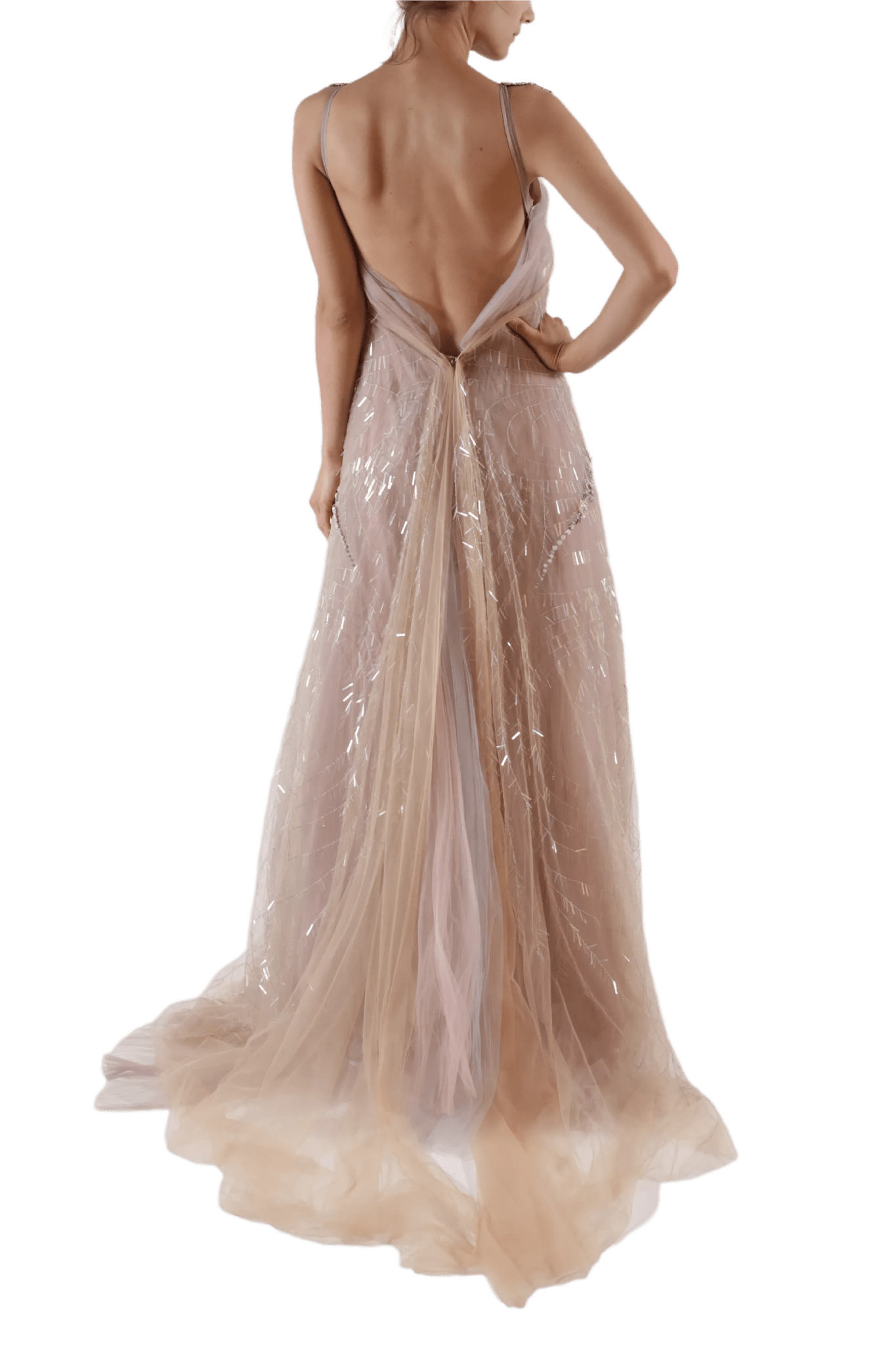 Antique Rose Gown - ALBOUSHIYA - district 5 - dubai - riyadh - abaya - dresses - designers - evening wear - luxury - elegance - craftsmanship - gowns - cocktail dresses - collections - georges