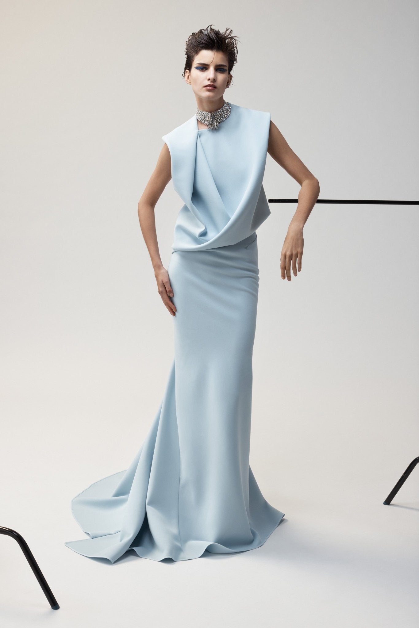 Archetype Drape Top - ALBOUSHIYA - district 5 - dubai - riyadh - abaya - dresses - designers - evening wear - luxury - elegance - craftsmanship - gowns - cocktail dresses - collections - georges