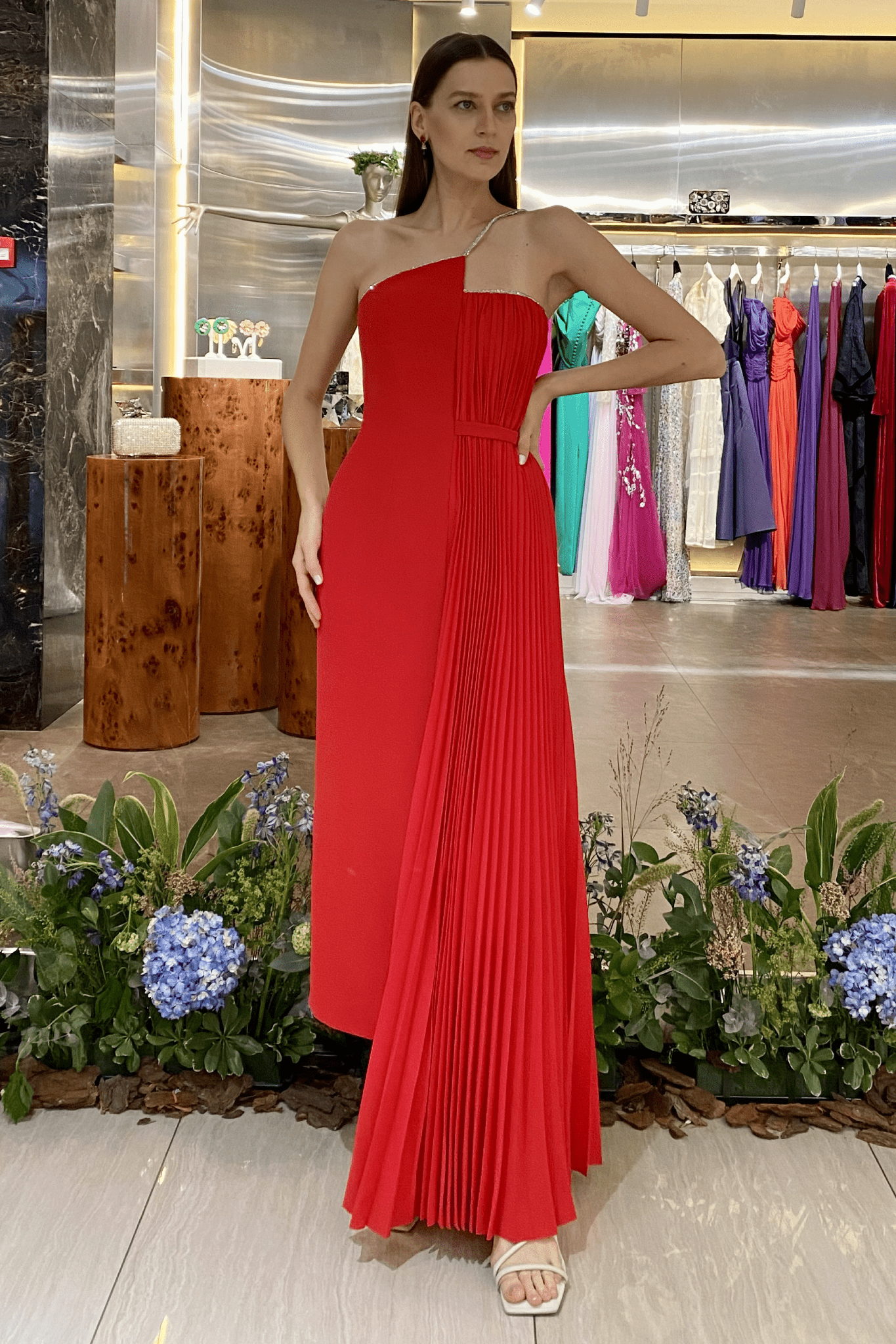 Asymmetrical Dress - ALBOUSHIYA - district 5 - dubai - riyadh - abaya - dresses - designers - evening wear - luxury - elegance - craftsmanship - gowns - cocktail dresses - collections - georges