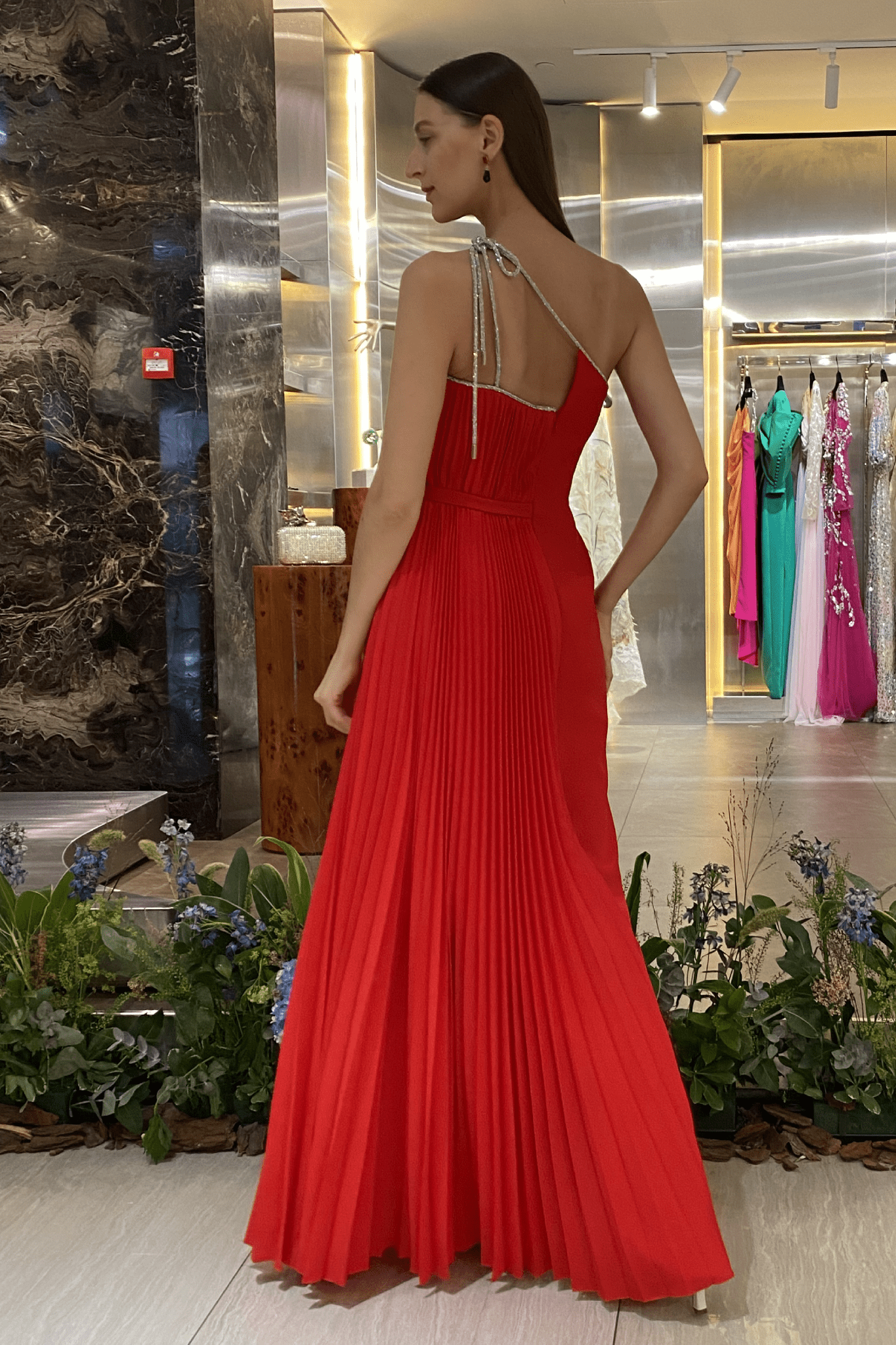 Asymmetrical Dress - ALBOUSHIYA - district 5 - dubai - riyadh - abaya - dresses - designers - evening wear - luxury - elegance - craftsmanship - gowns - cocktail dresses - collections - georges