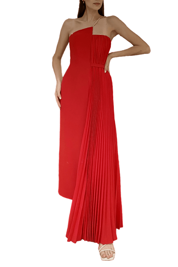 Asymmetrical Dress - ALBOUSHIYA - district 5 - dubai - riyadh - abaya - dresses - designers - evening wear - luxury - elegance - craftsmanship - gowns - cocktail dresses - collections - georges