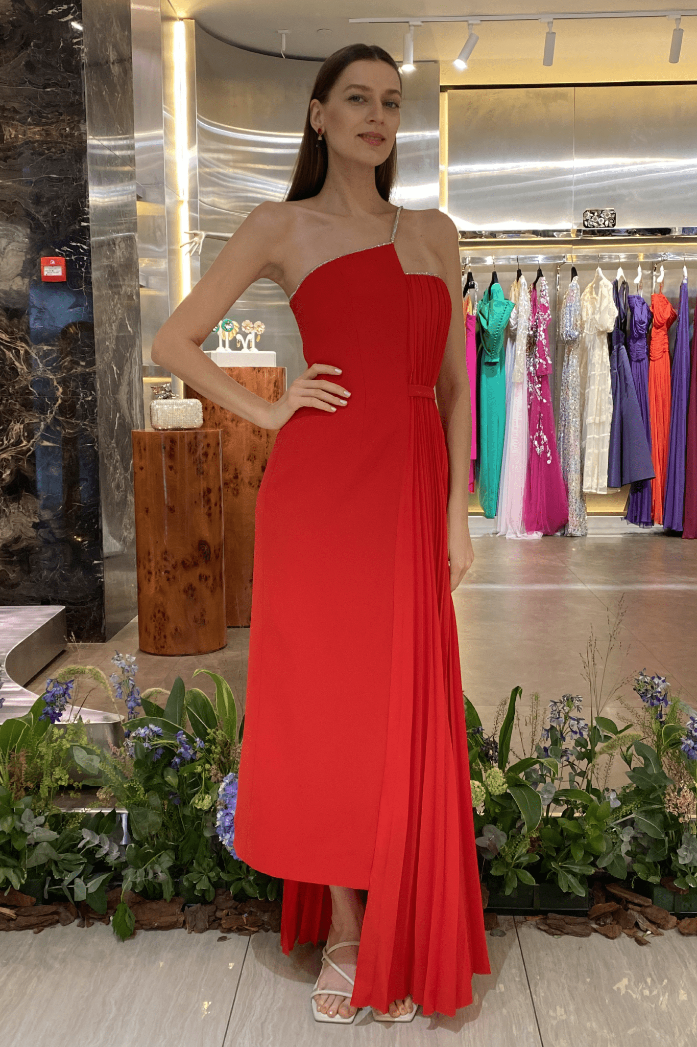 Asymmetrical Dress - ALBOUSHIYA - district 5 - dubai - riyadh - abaya - dresses - designers - evening wear - luxury - elegance - craftsmanship - gowns - cocktail dresses - collections - georges