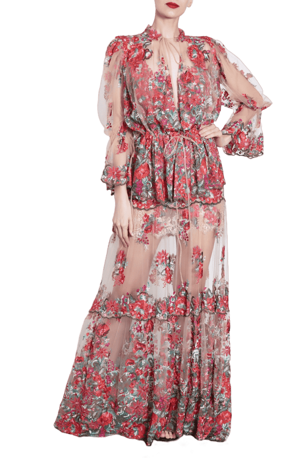 Azabache Two Piece Dress - ALBOUSHIYA - district 5 - dubai - riyadh - abaya - dresses - designers - evening wear - luxury - elegance - craftsmanship - gowns - cocktail dresses - collections - georges