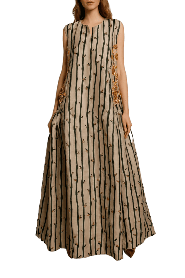 Bamboo Dress - ALBOUSHIYA - district 5 - dubai - riyadh - abaya - dresses - designers - evening wear - luxury - elegance - craftsmanship - gowns - cocktail dresses - collections - georges