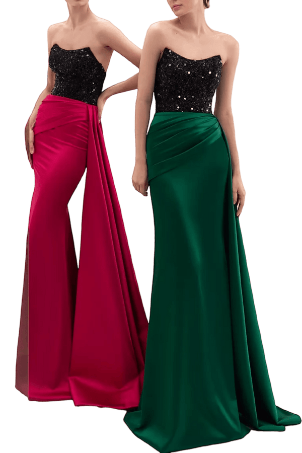Beaded Bodice Gown - ALBOUSHIYA - district 5 - dubai - riyadh - abaya - dresses - designers - evening wear - luxury - elegance - craftsmanship - gowns - cocktail dresses - collections - georges