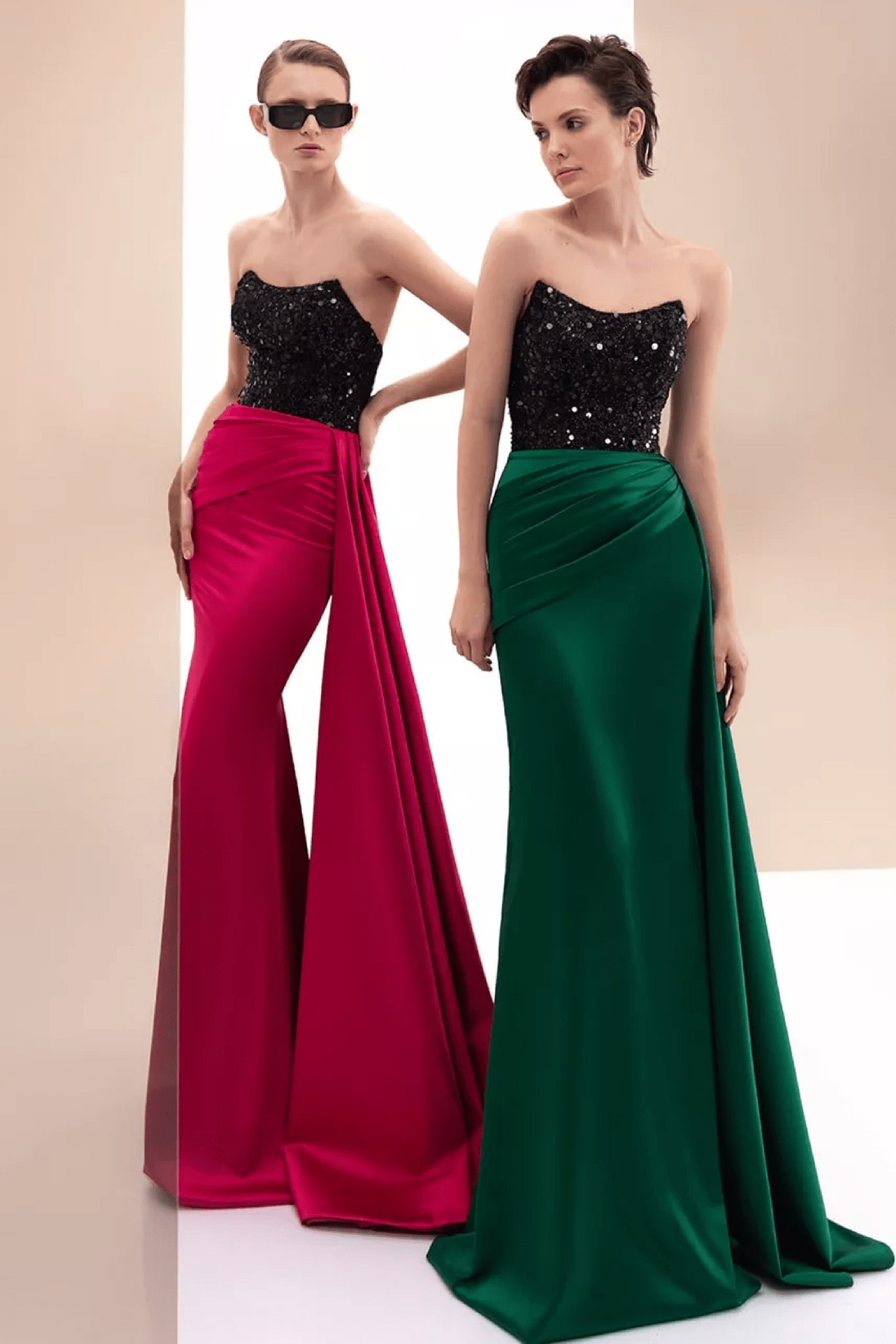 Beaded Bodice Gown - ALBOUSHIYA - district 5 - dubai - riyadh - abaya - dresses - designers - evening wear - luxury - elegance - craftsmanship - gowns - cocktail dresses - collections - georges