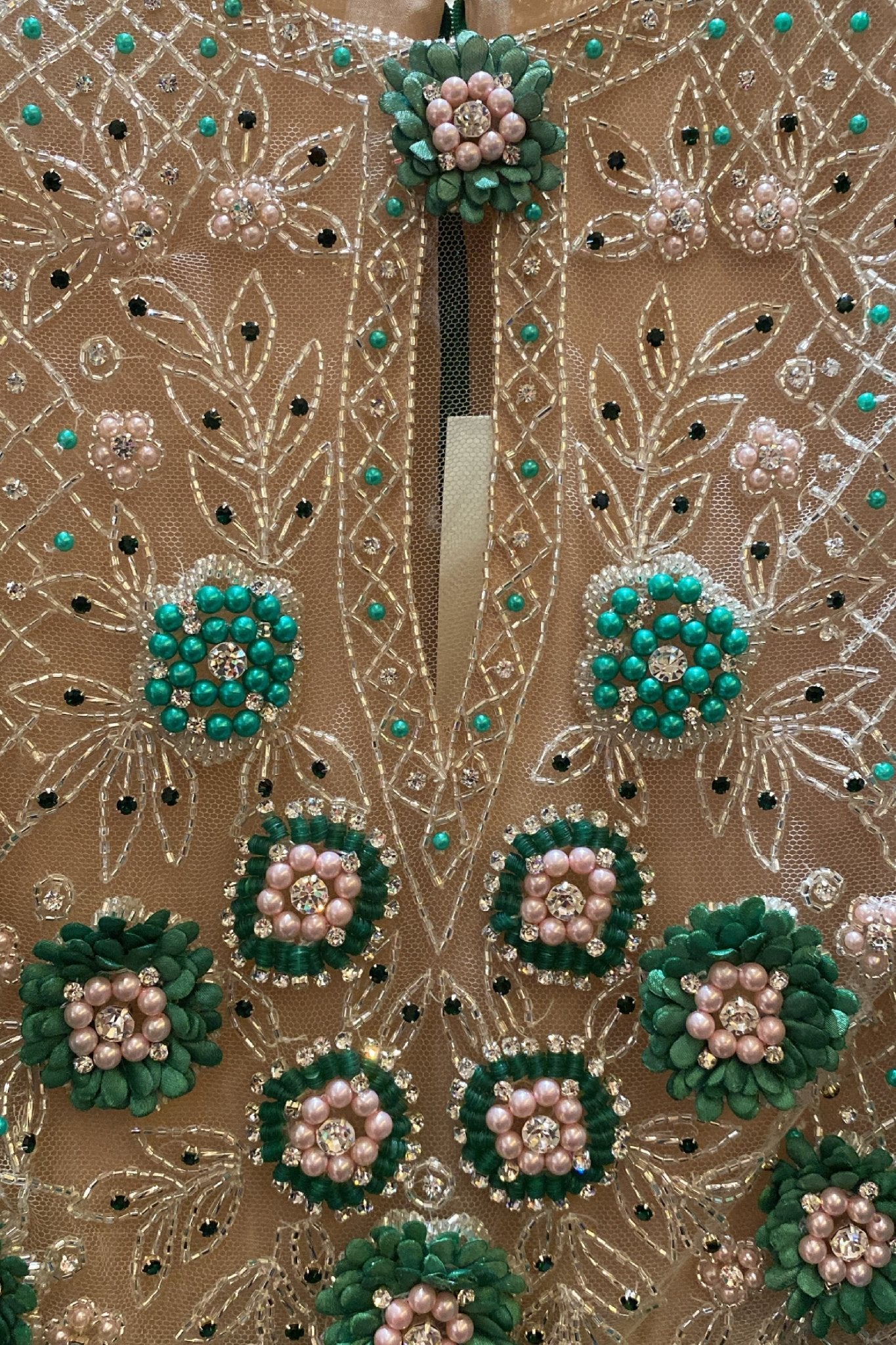 Beaded Crepe Gown and Cape - ALBOUSHIYA - district 5 - dubai - riyadh - abaya - dresses - designers - evening wear - luxury - elegance - craftsmanship - gowns - cocktail dresses - collections - georges