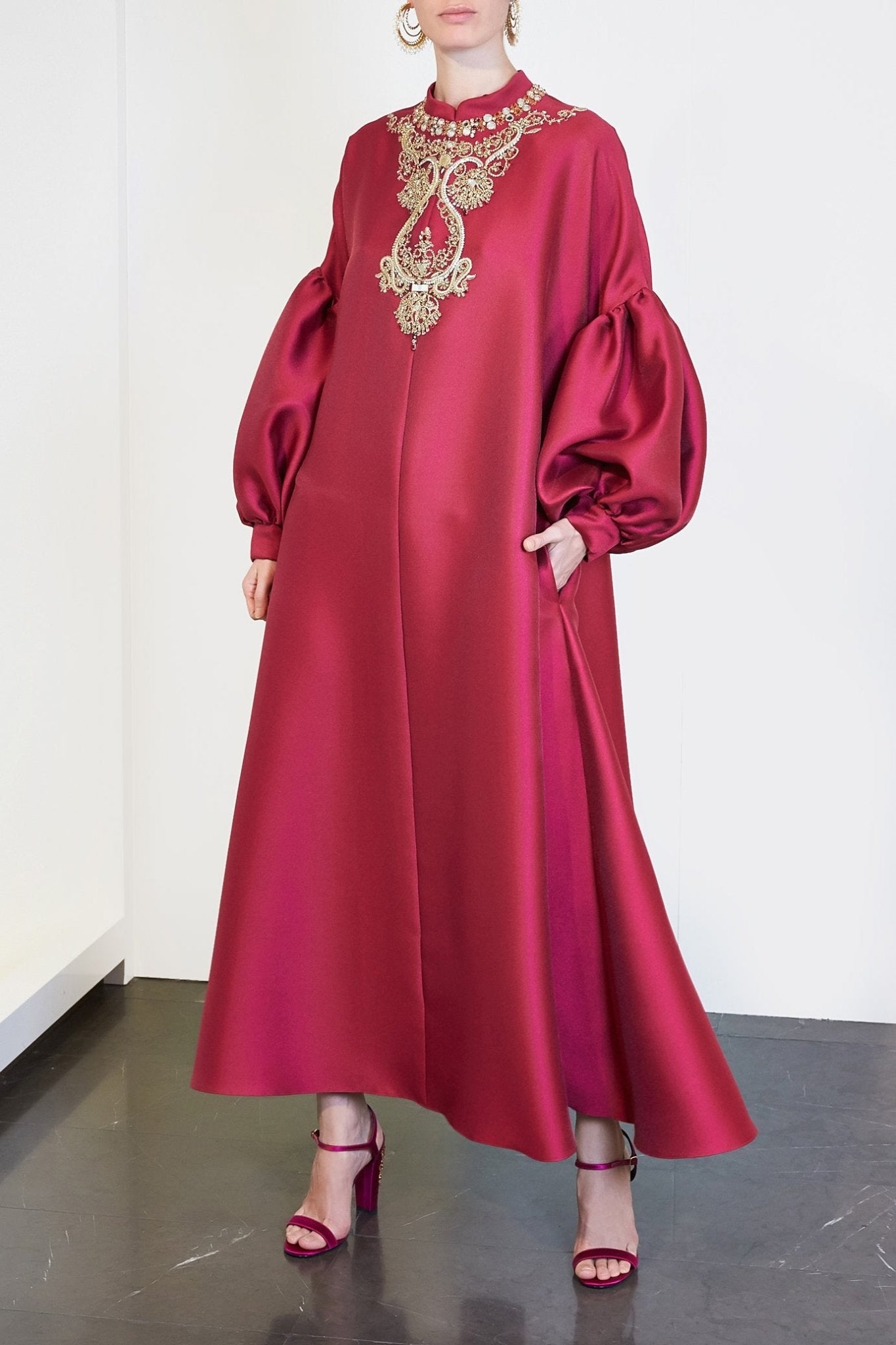 Bell Sleeve Caftan Dress - ALBOUSHIYA - district 5 - dubai - riyadh - abaya - dresses - designers - evening wear - luxury - elegance - craftsmanship - gowns - cocktail dresses - collections - georges