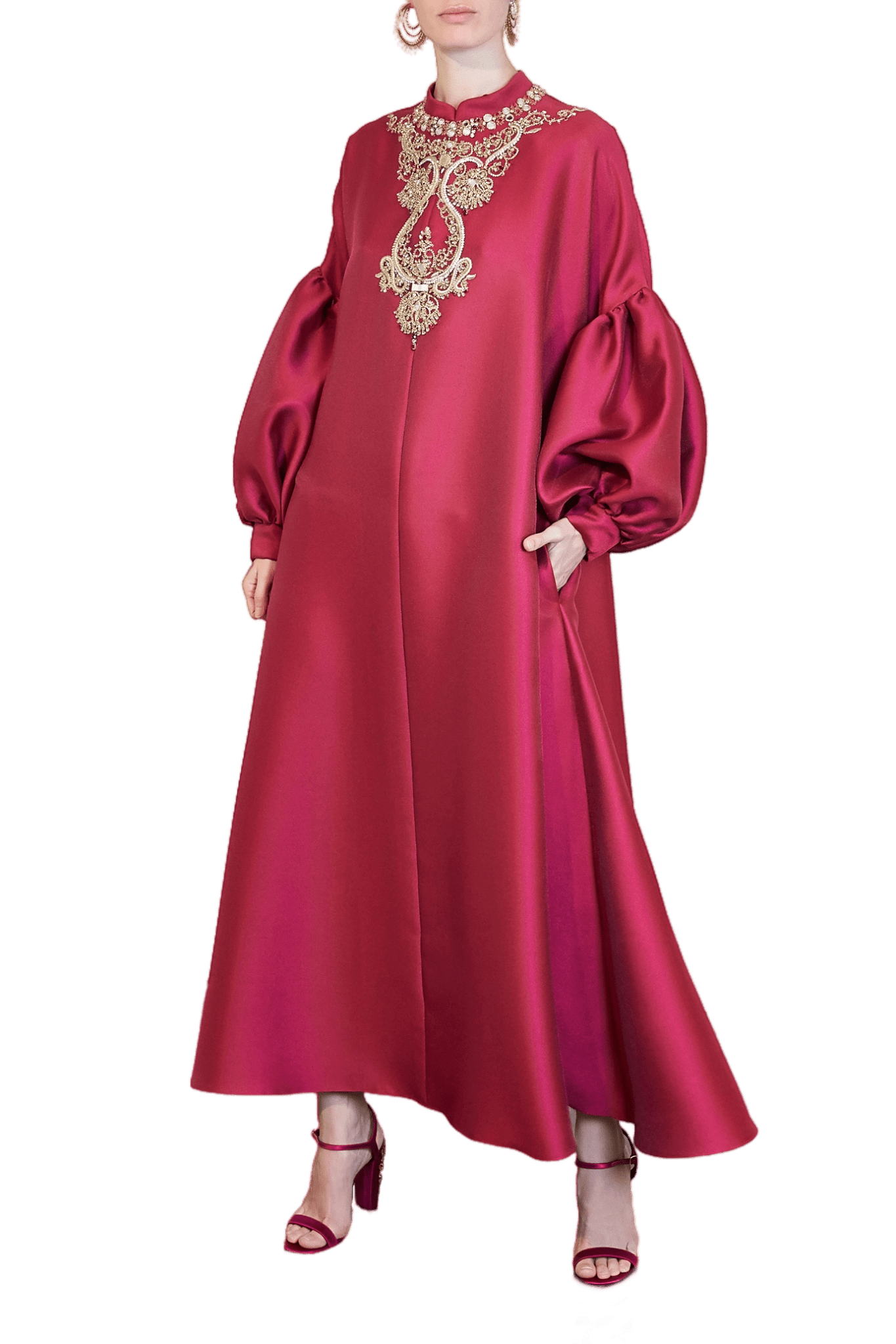 Bell Sleeve Caftan Dress - ALBOUSHIYA - district 5 - dubai - riyadh - abaya - dresses - designers - evening wear - luxury - elegance - craftsmanship - gowns - cocktail dresses - collections - georges