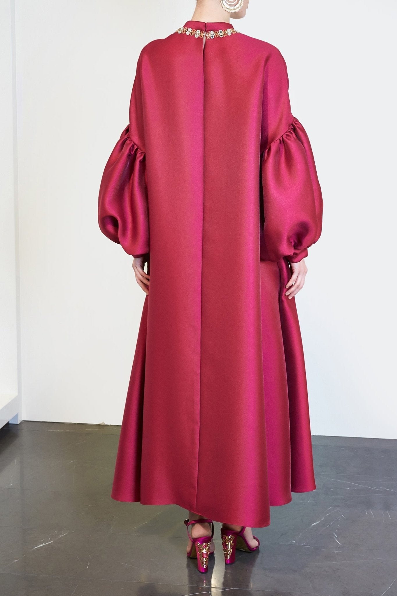 Bell Sleeve Caftan Dress - ALBOUSHIYA - district 5 - dubai - riyadh - abaya - dresses - designers - evening wear - luxury - elegance - craftsmanship - gowns - cocktail dresses - collections - georges