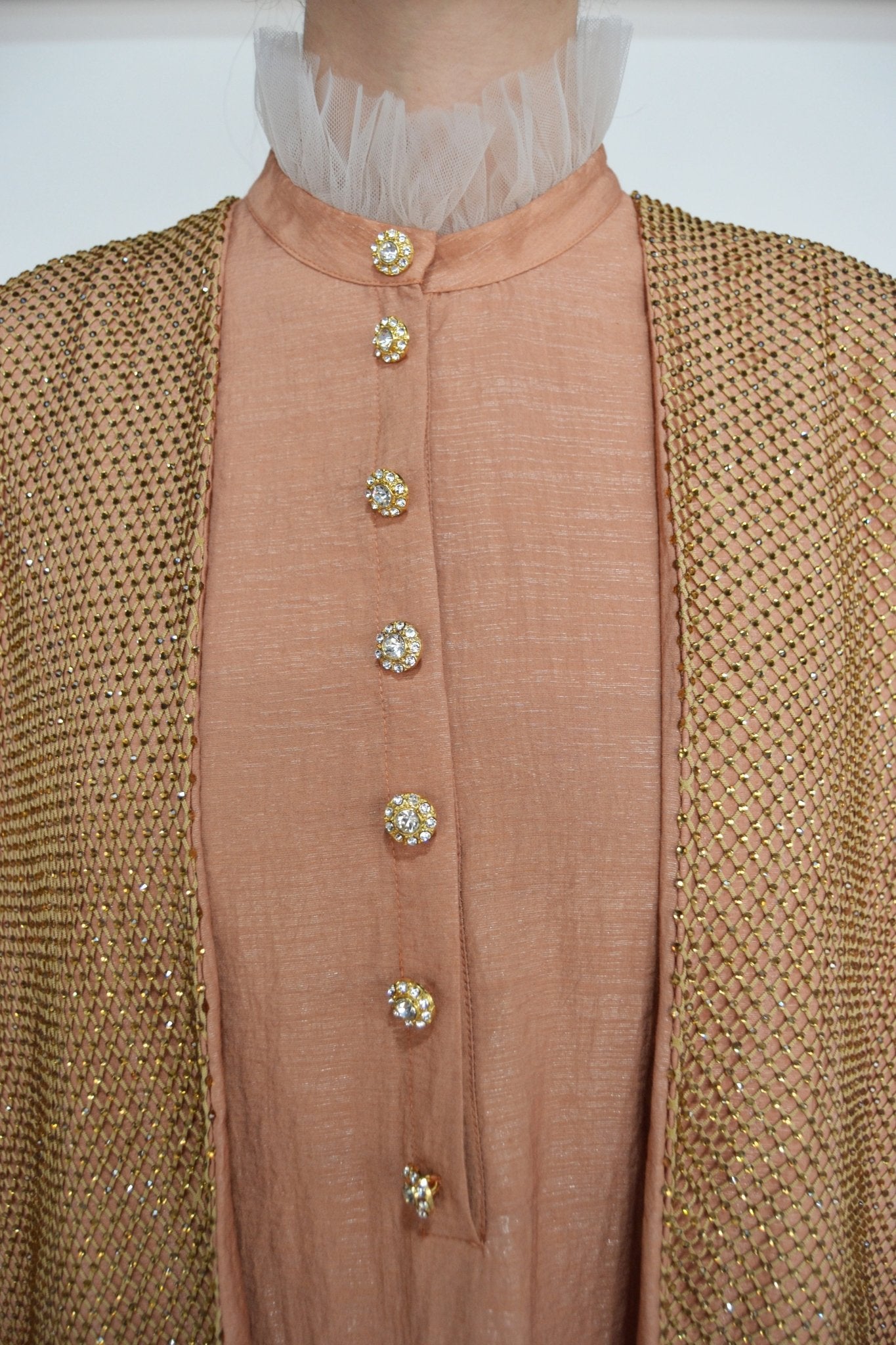 Camel and Creme Caftan - ALBOUSHIYA - district 5 - dubai - riyadh - abaya - dresses - designers - evening wear - luxury - elegance - craftsmanship - gowns - cocktail dresses - collections - georges
