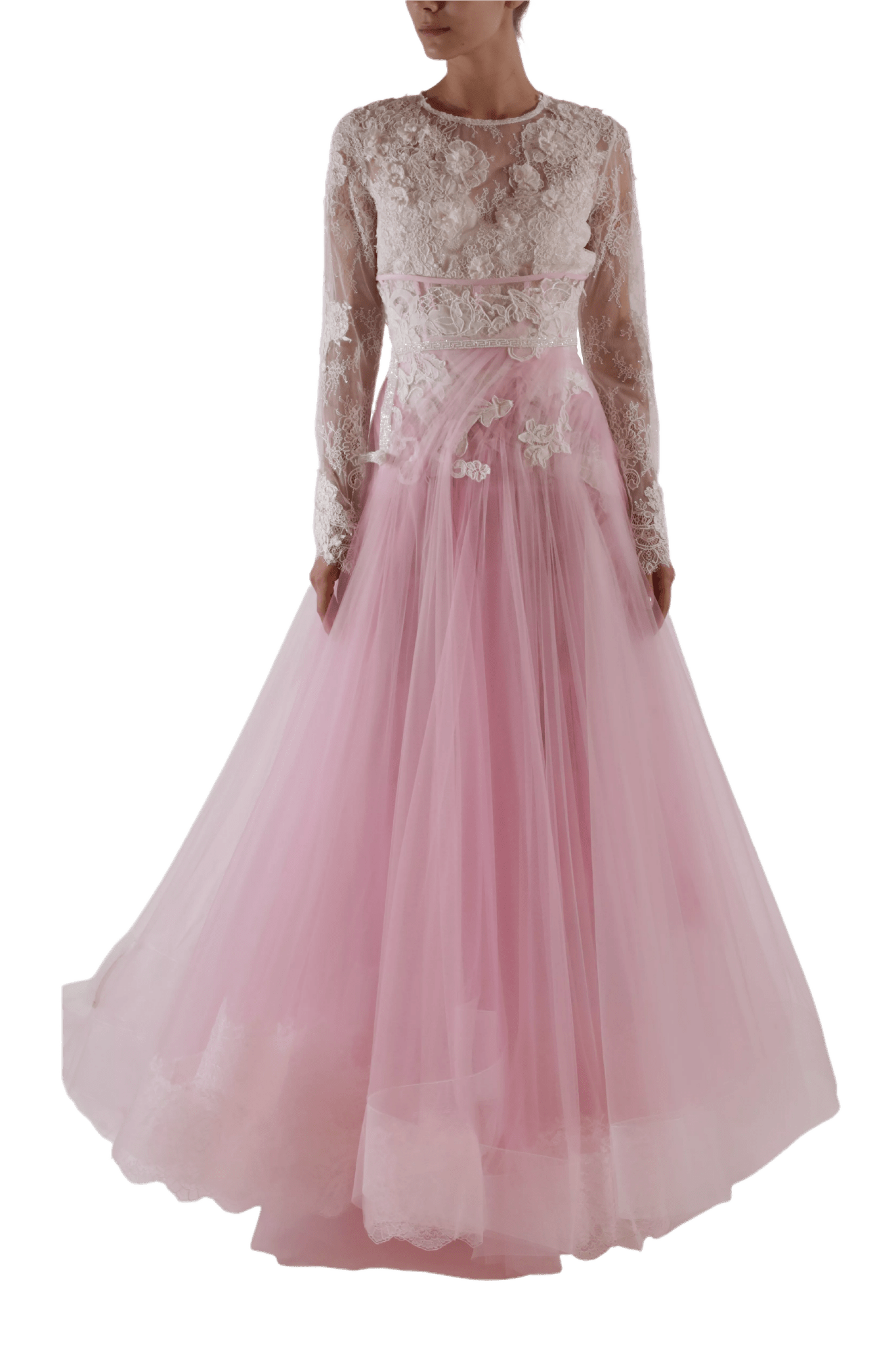 Canario Lace Blouse & Belted Skirt - ALBOUSHIYA - district 5 - dubai - riyadh - abaya - dresses - designers - evening wear - luxury - elegance - craftsmanship - gowns - cocktail dresses - collections - georges