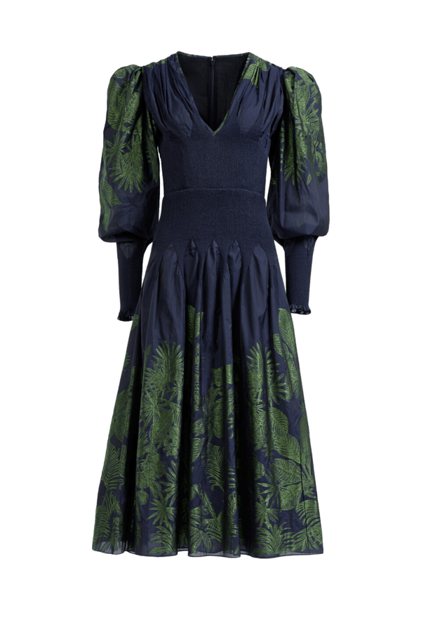 Carolina Jacquard Dress - ALBOUSHIYA - district 5 - dubai - riyadh - abaya - dresses - designers - evening wear - luxury - elegance - craftsmanship - gowns - cocktail dresses - collections - georges