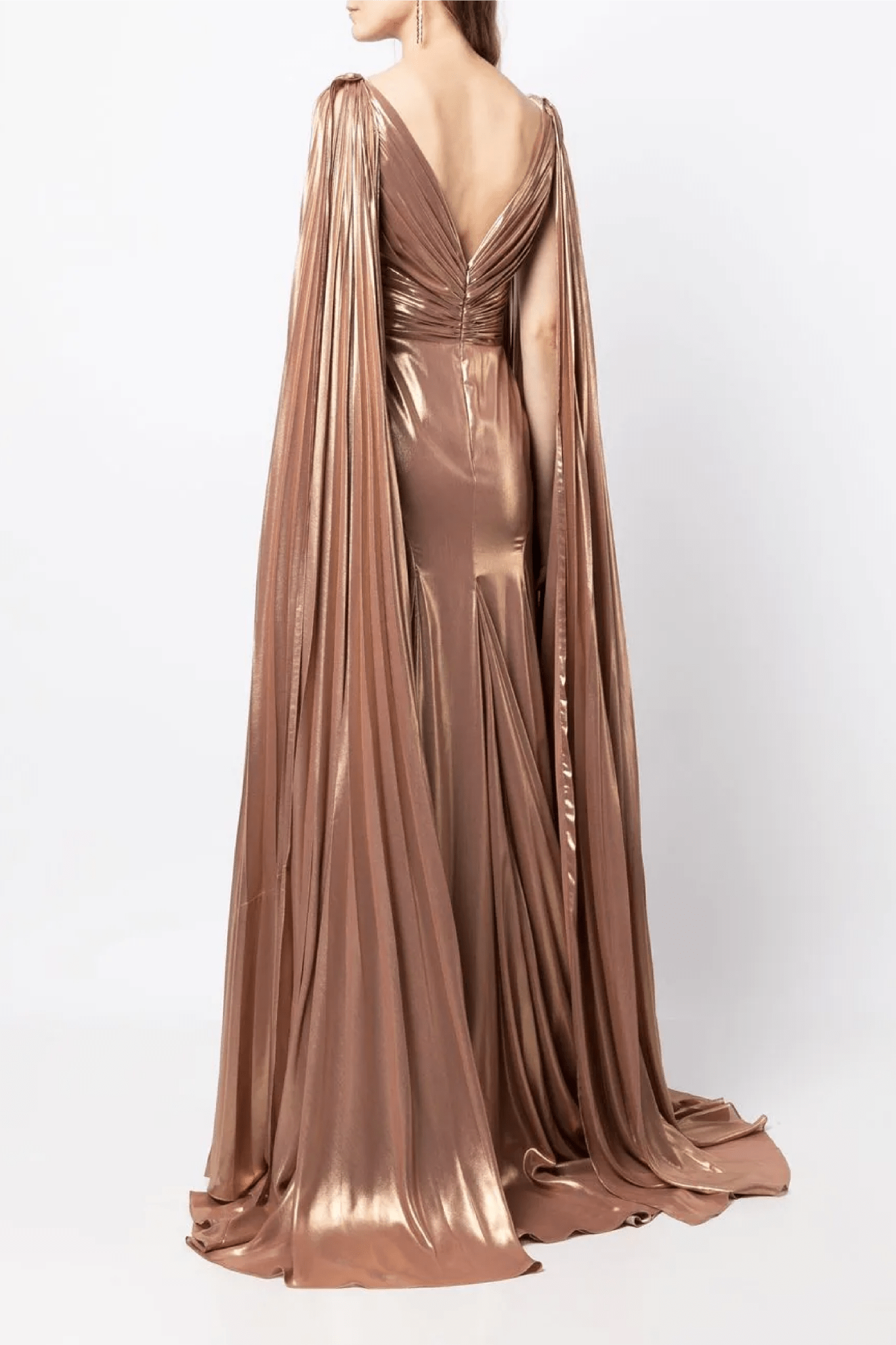 Celia Ruched Detail Dress - ALBOUSHIYA - district 5 - dubai - riyadh - abaya - dresses - designers - evening wear - luxury - elegance - craftsmanship - gowns - cocktail dresses - collections - georges