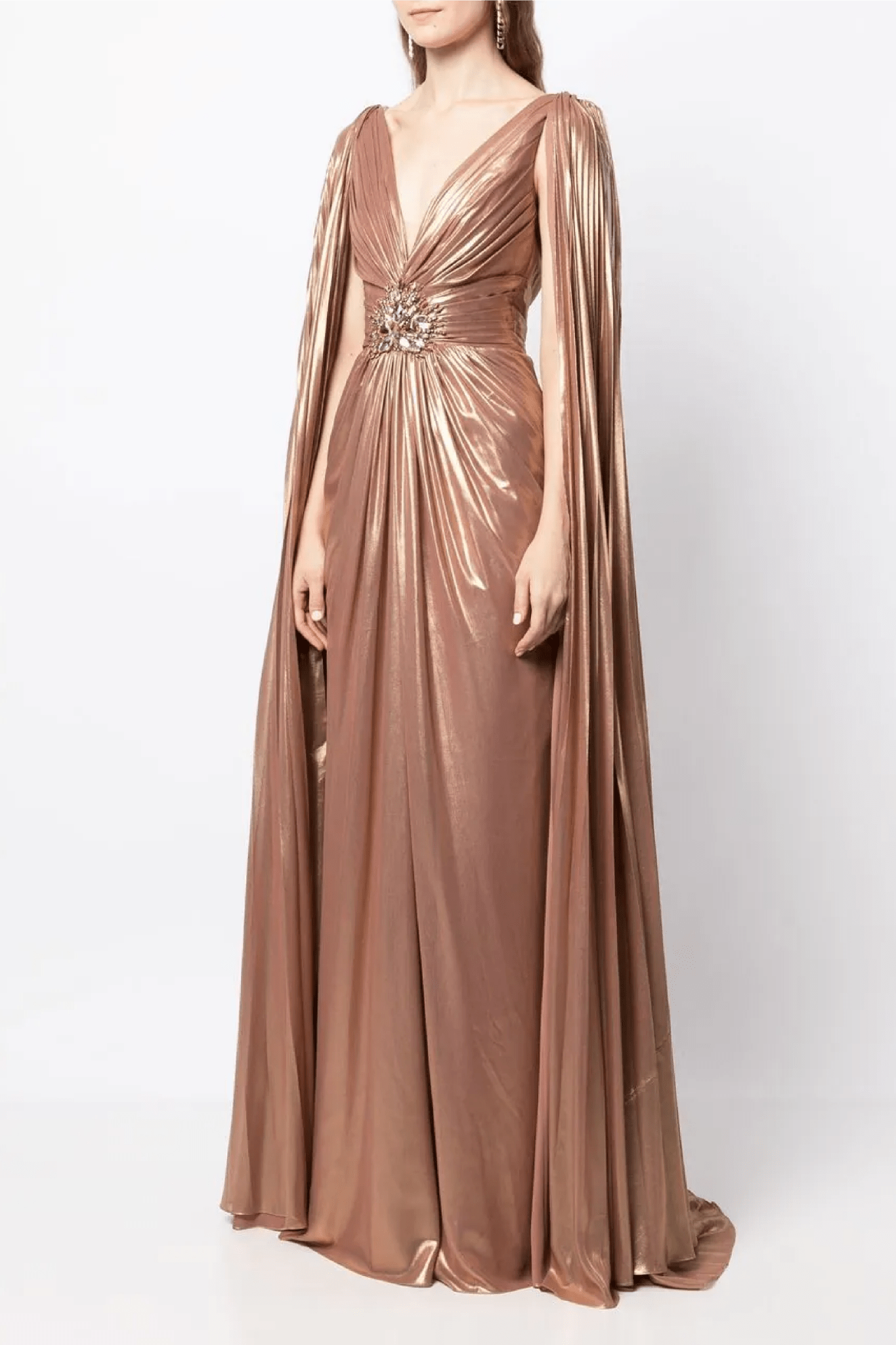 Celia Ruched Detail Dress - ALBOUSHIYA - district 5 - dubai - riyadh - abaya - dresses - designers - evening wear - luxury - elegance - craftsmanship - gowns - cocktail dresses - collections - georges