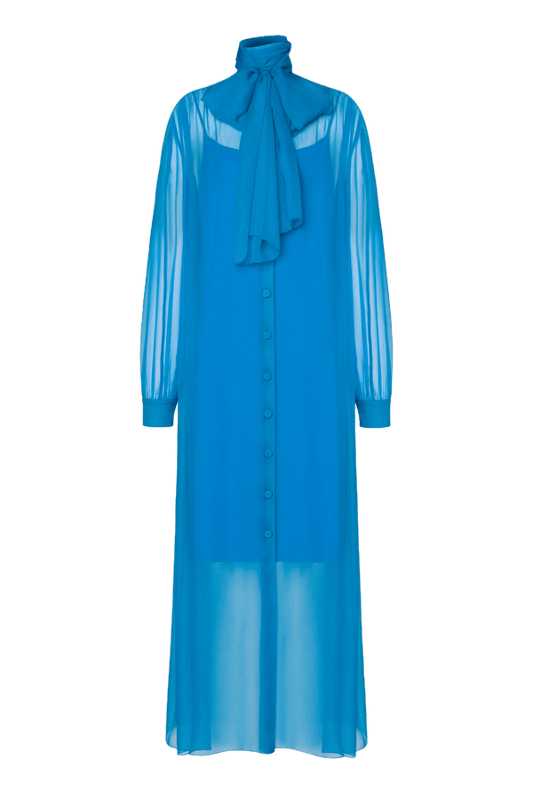 Chiffon Shirt Dress - ALBOUSHIYA - district 5 - dubai - riyadh - abaya - dresses - designers - evening wear - luxury - elegance - craftsmanship - gowns - cocktail dresses - collections - georges